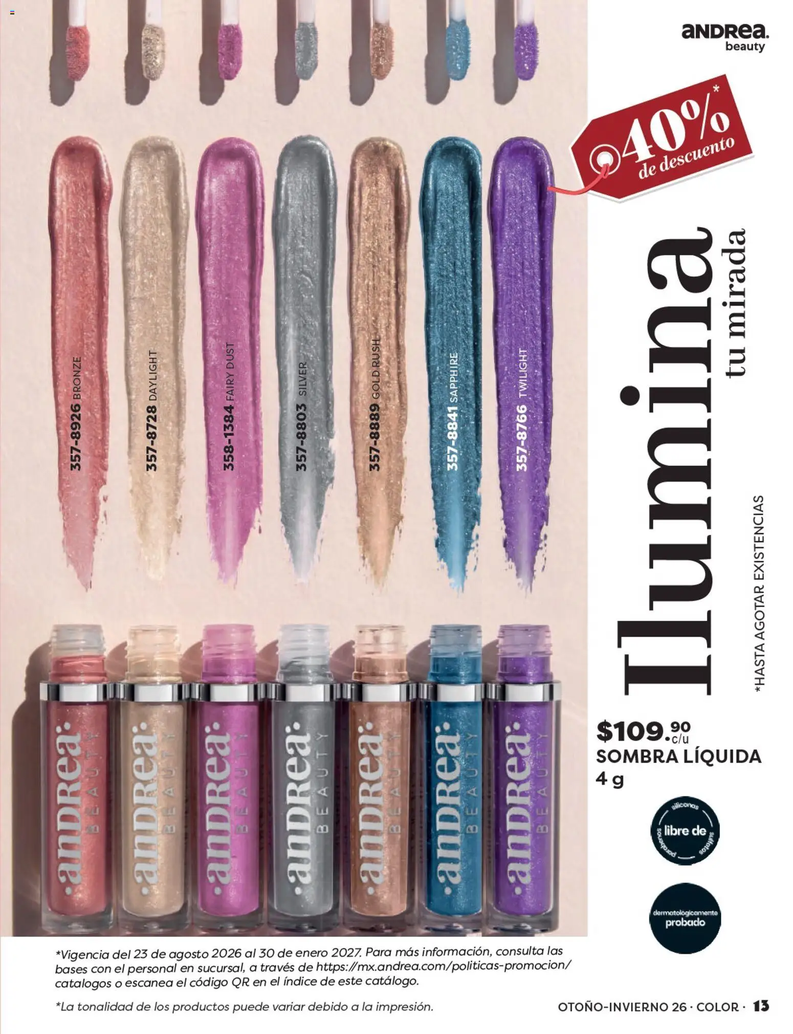 Vista previa las ofertas de la tienda Andrea - Andrea catálogo Beauty desde el 23/08/2026 