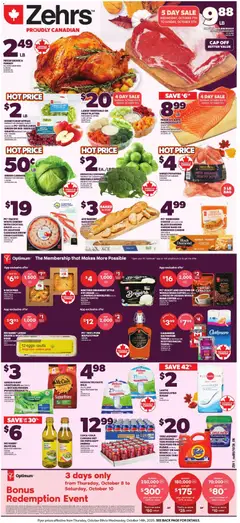 Un aperçu du dépliant Zehrs weekly flyer / circulaire du magasin Zehrs est valide à partir 8 oct. 2026