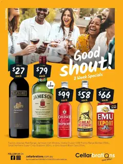 Preview of catalogue Good Shout! 10/08 from shop Cellarbrations valid 10/08/2026