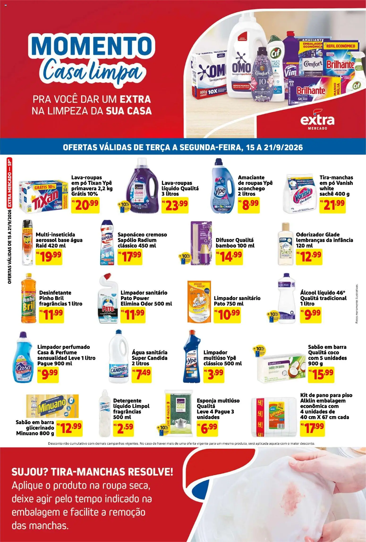 Pré-Visualização do folheto "Extra ofertas de Mercado Casa Limpa" da loja Extra válido a partir de 15/09/2026