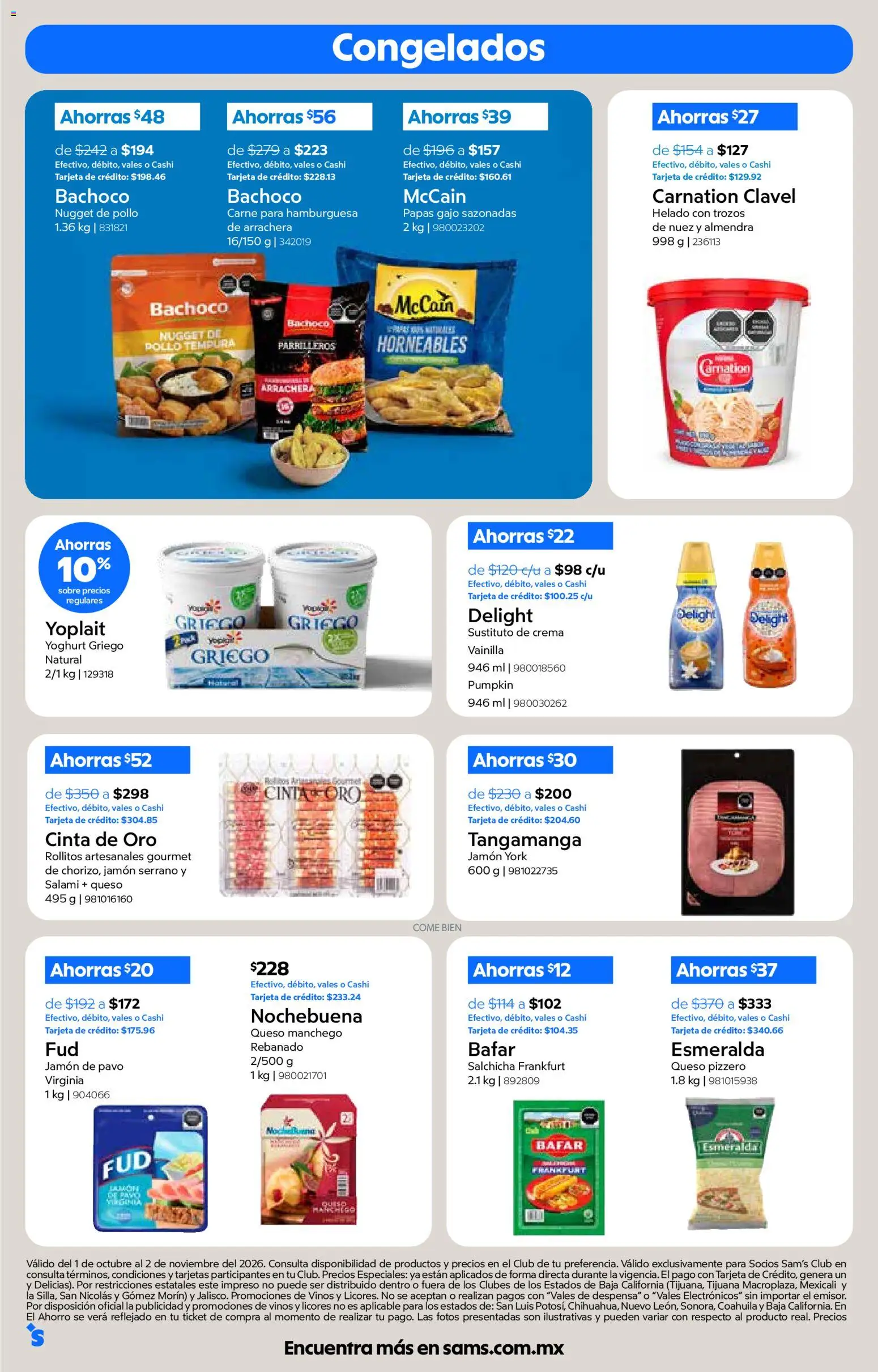 Vista previa las ofertas de la tienda Sam's Club - Sam's Club catálogo desde el 01/10/2026 