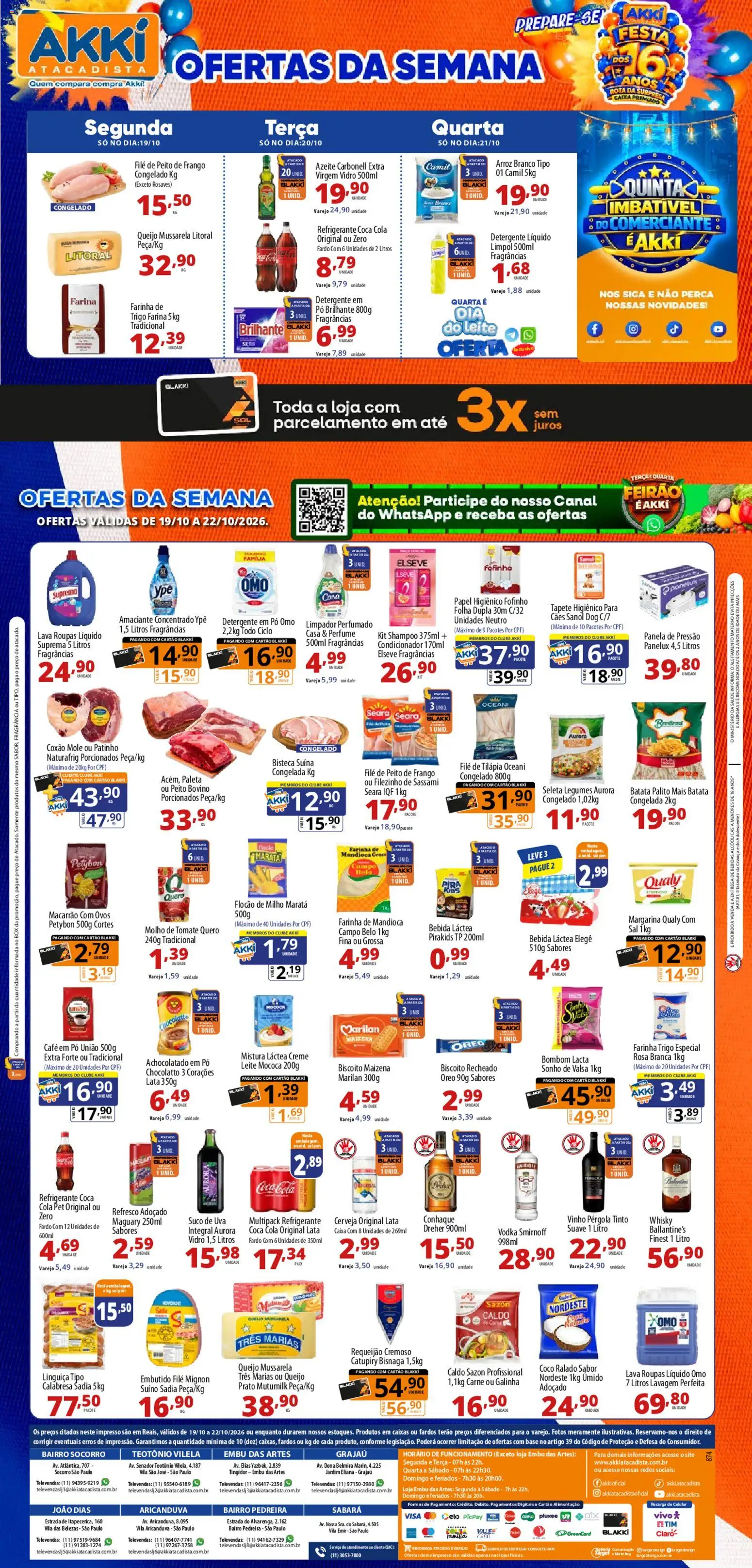 Pré-Visualização do folheto "Akki Atacadista - Ofertas da semana" da loja Akki Atacadista válido a partir de 19/10/2026