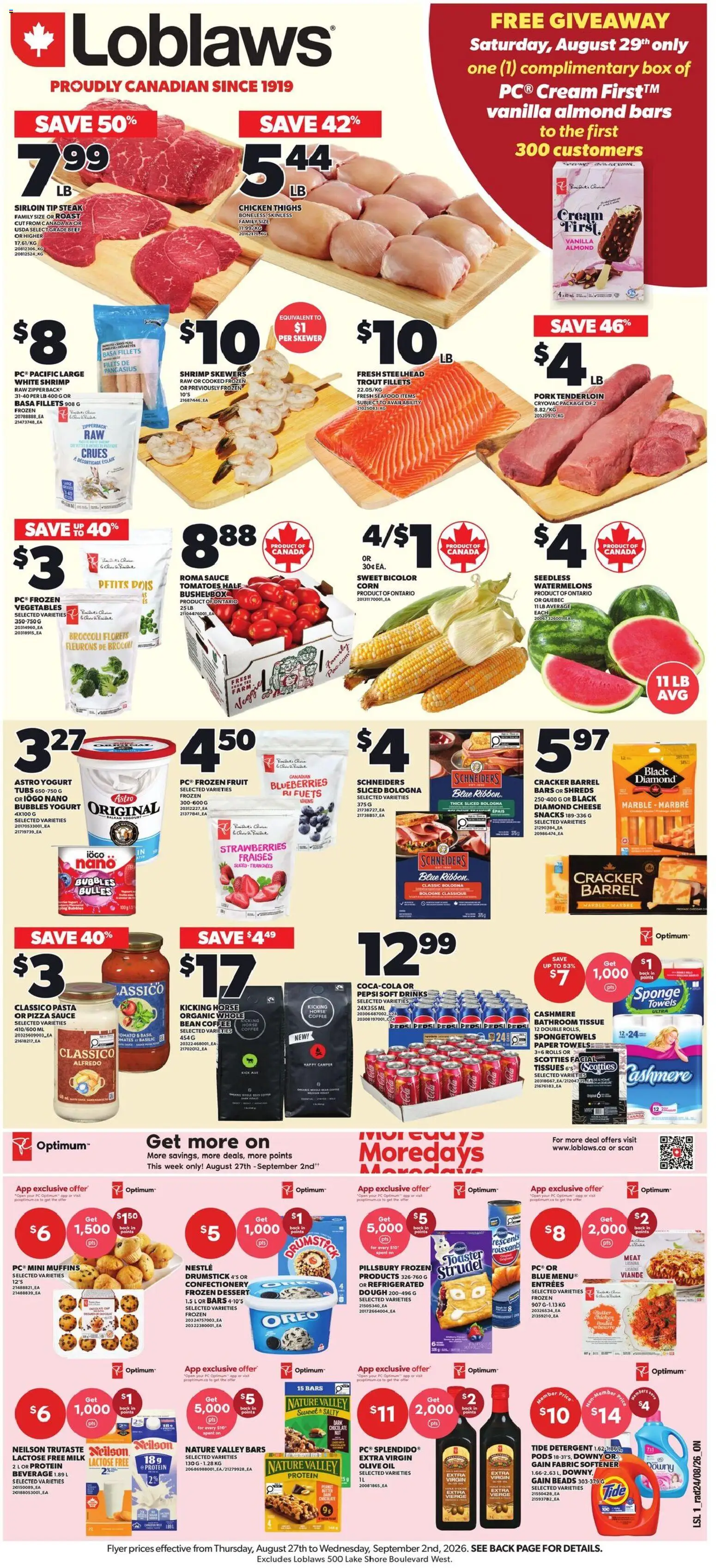 Preview of leaflet Loblaws weekly flyer / circulaire from shop Loblaws is valid from Aug 27, 2026
