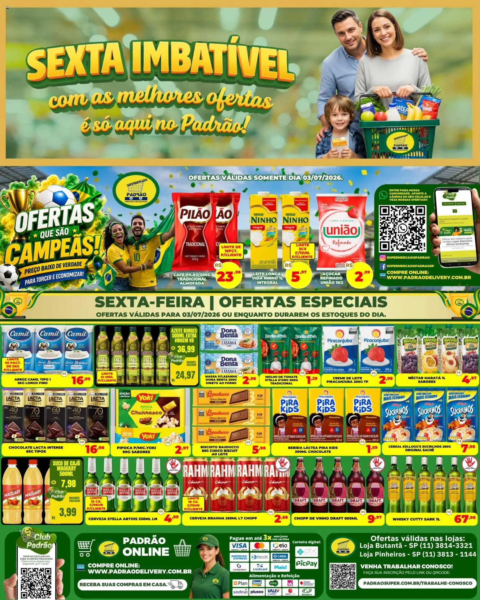 Pré-Visualização do folheto "Supermercado Padrão ofertas Sexta Imbatível" da loja Supermercado Padrão válido a partir de 03/07/2026
