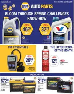 Preview of leaflet NAPA Auto Parts weekly flyer from shop NAPA Auto Parts is valid from Apr 01, 2026