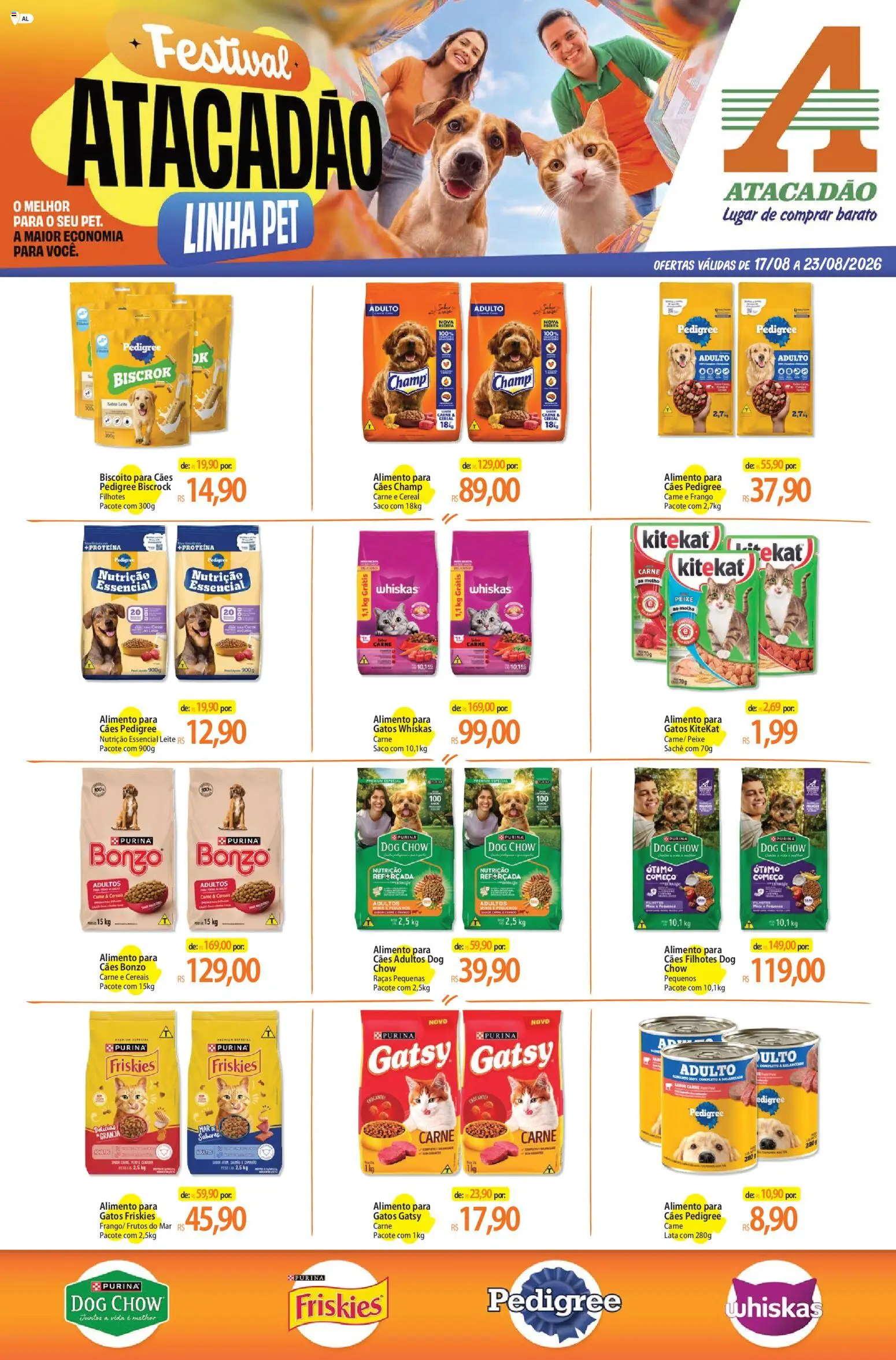 Pré-Visualização do folheto "Atacadão ofertas - AL" da loja Atacadão válido a partir de 17/08/2026 - Peixe, Biscoito, Leite, Carne, Frango, Proteína, Frutos do mar, Cereais