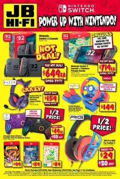 Preview of catalogue JB Hi-Fi Power up with Nintendo from shop JB Hi-Fi valid 09/07/2026