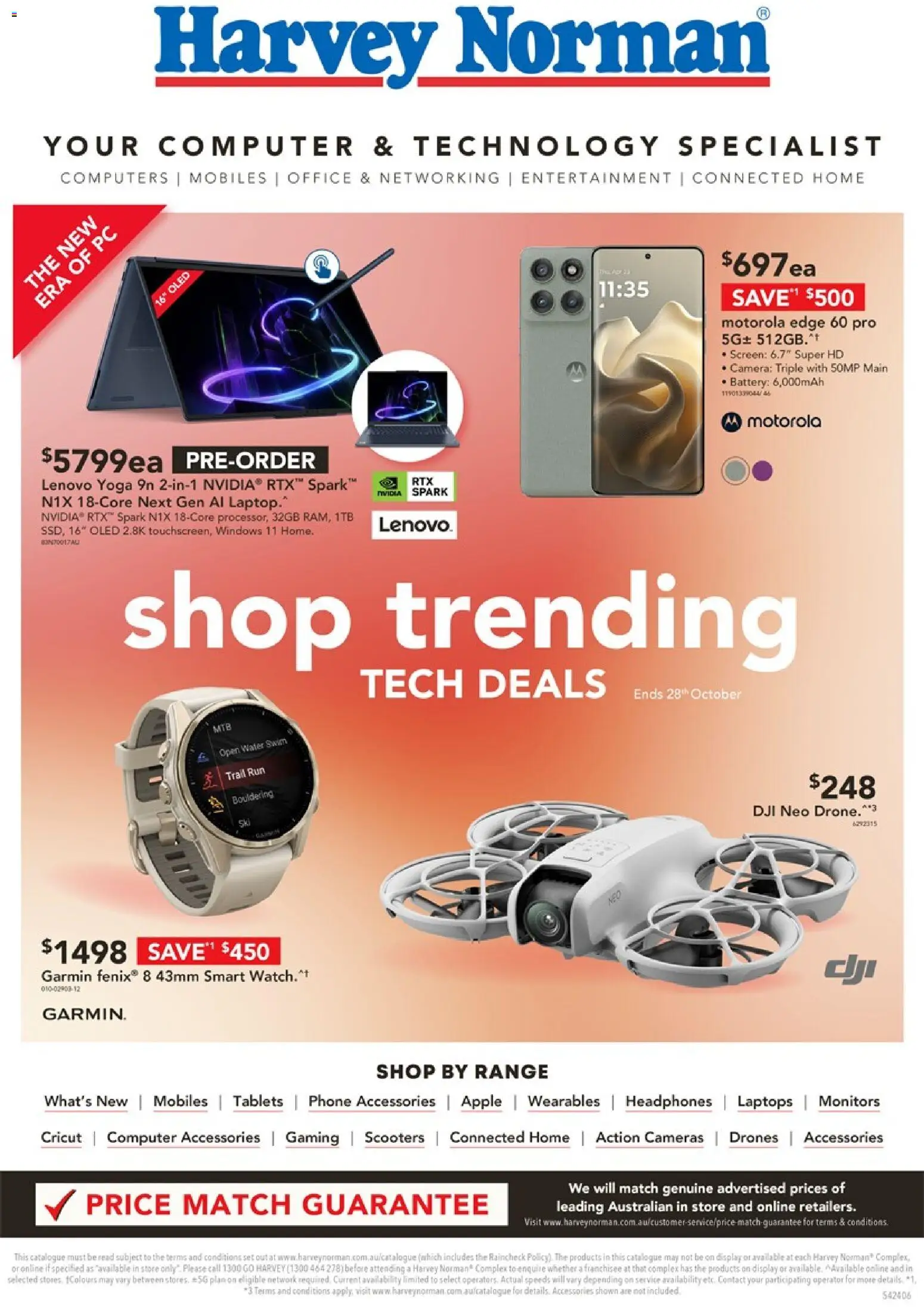 Preview of catalogue Harvey Norman Computers Shop trending Tech Deals from shop Harvey Norman valid 15/10/2026