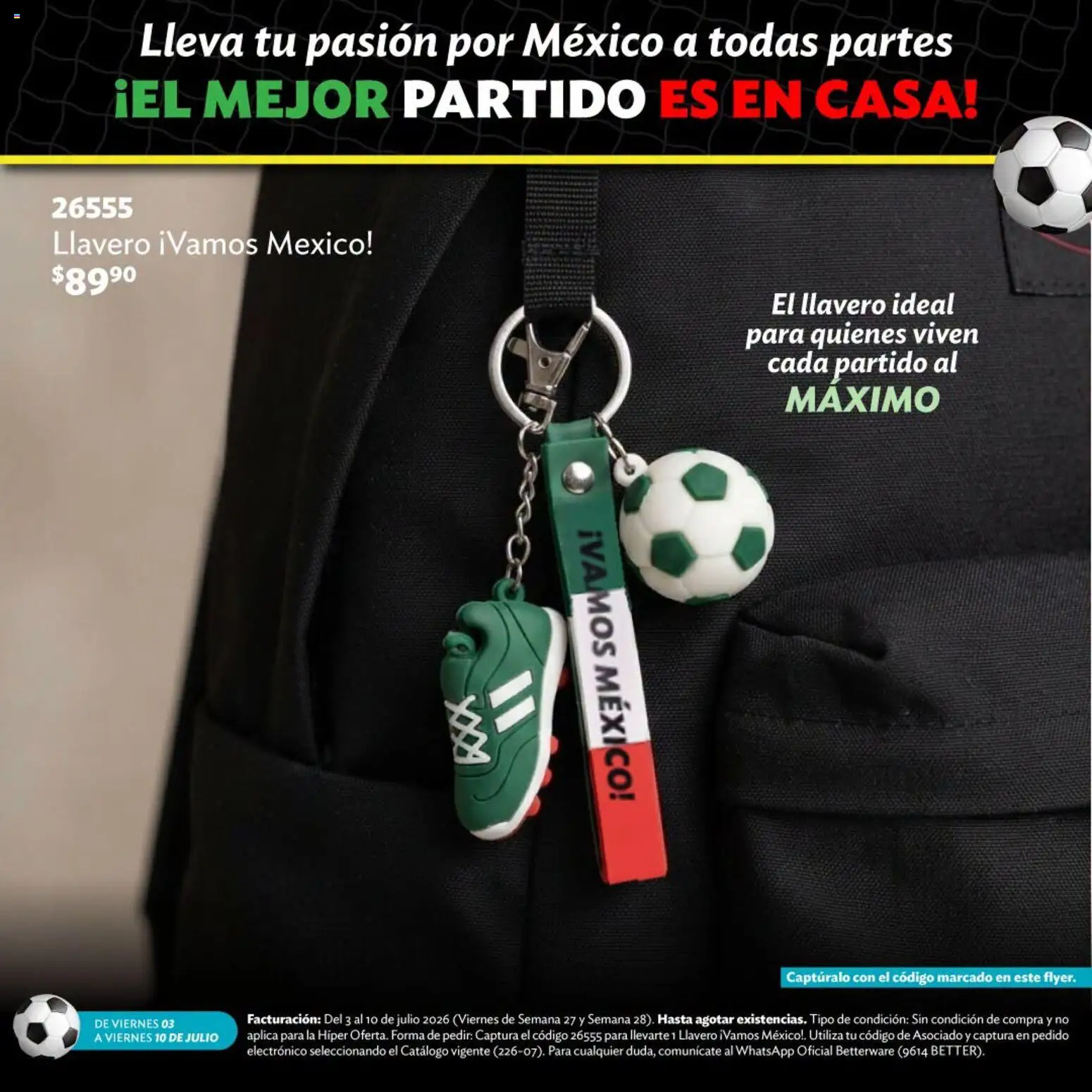 Vista previa las ofertas de la tienda Betterware - Betterware catálogo Llévate tus favoritos desde el 03/07/2026 - Llavero