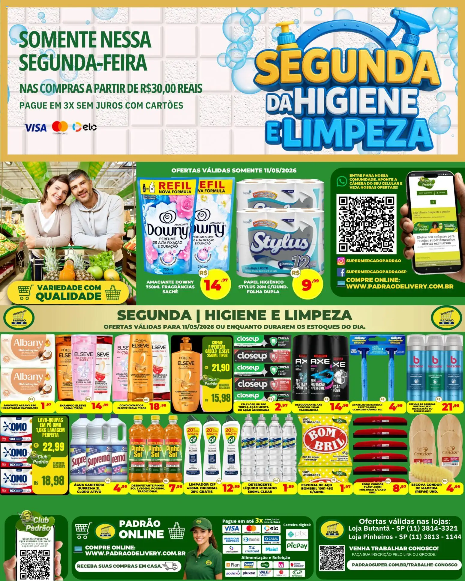 Pré-Visualização do folheto "Supermercado Padrão ofertas Higiene e Limpeza" da loja Supermercado Padrão válido a partir de 11/05/2026