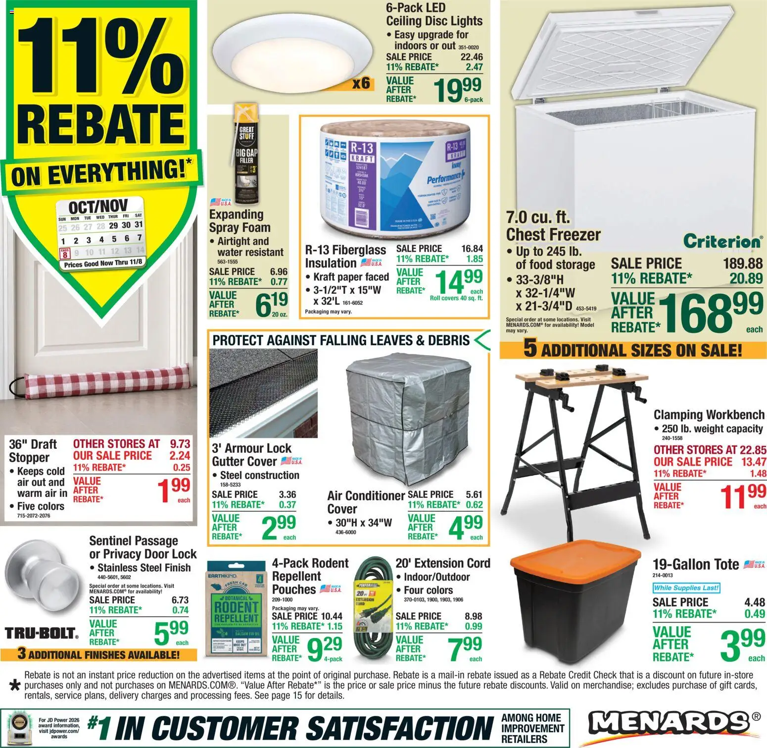 Ad Preview of Menards Menards Weekly Ad from 10/29/2026
