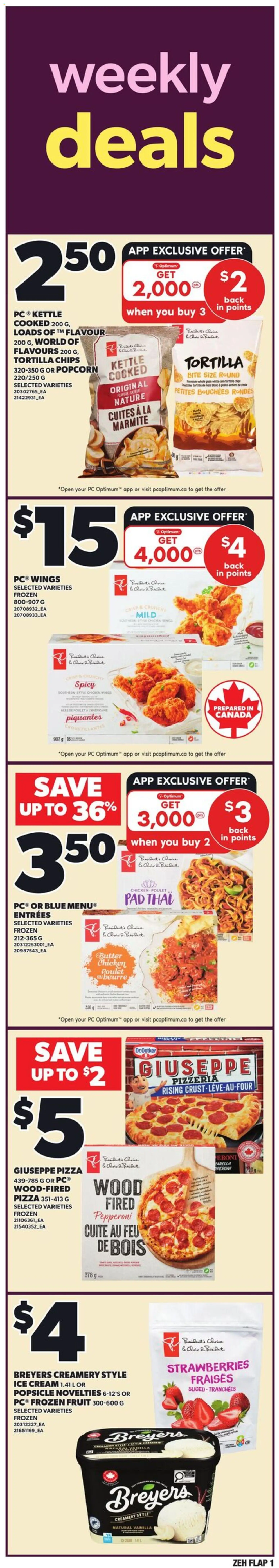 Preview of leaflet Zehrs weekly flyer / circulaire from shop Zehrs is valid from Mar 12, 2026 - Pizza, Ice cream, Ice, Popsicle, Vanilla, Cream, Grains, Frozen fruit