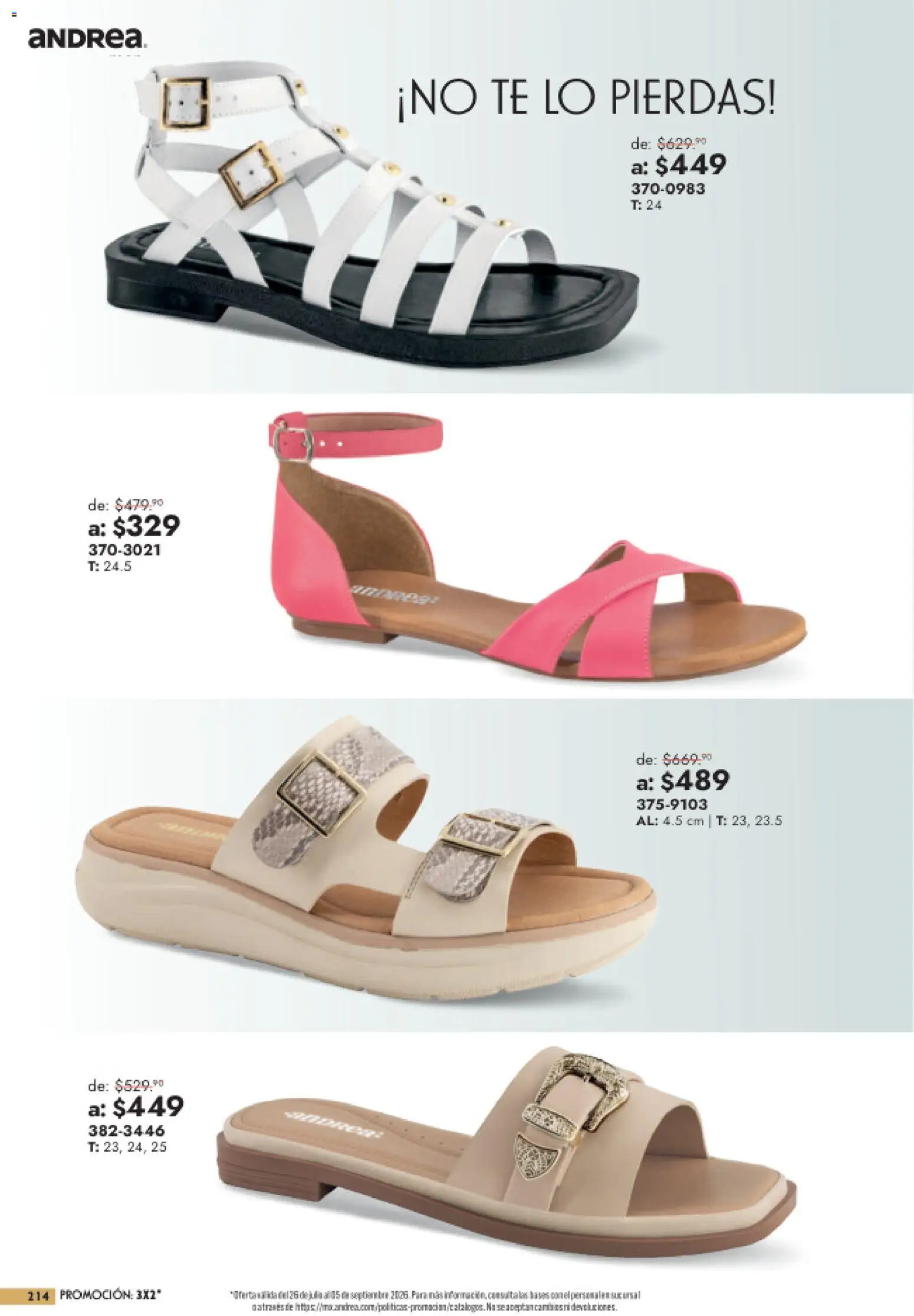 Vista previa las ofertas de la tienda Andrea - Andrea catálogo Outlet desde el 26/07/2026 
