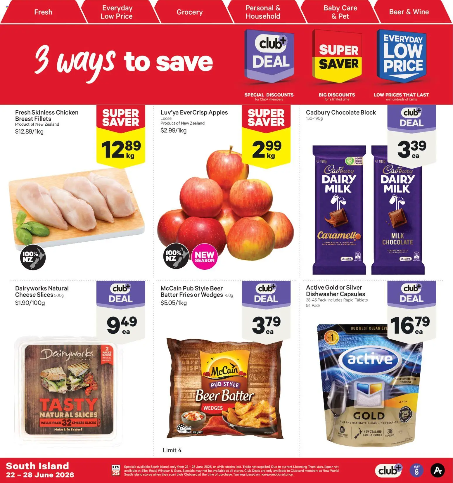 Preview of catalogue New World South Island catalogue from shop New World valid 22 Jun 2026