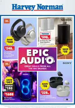 Preview of catalogue Harvey Norman Epic Audio from shop Harvey Norman valid 14/05/2026