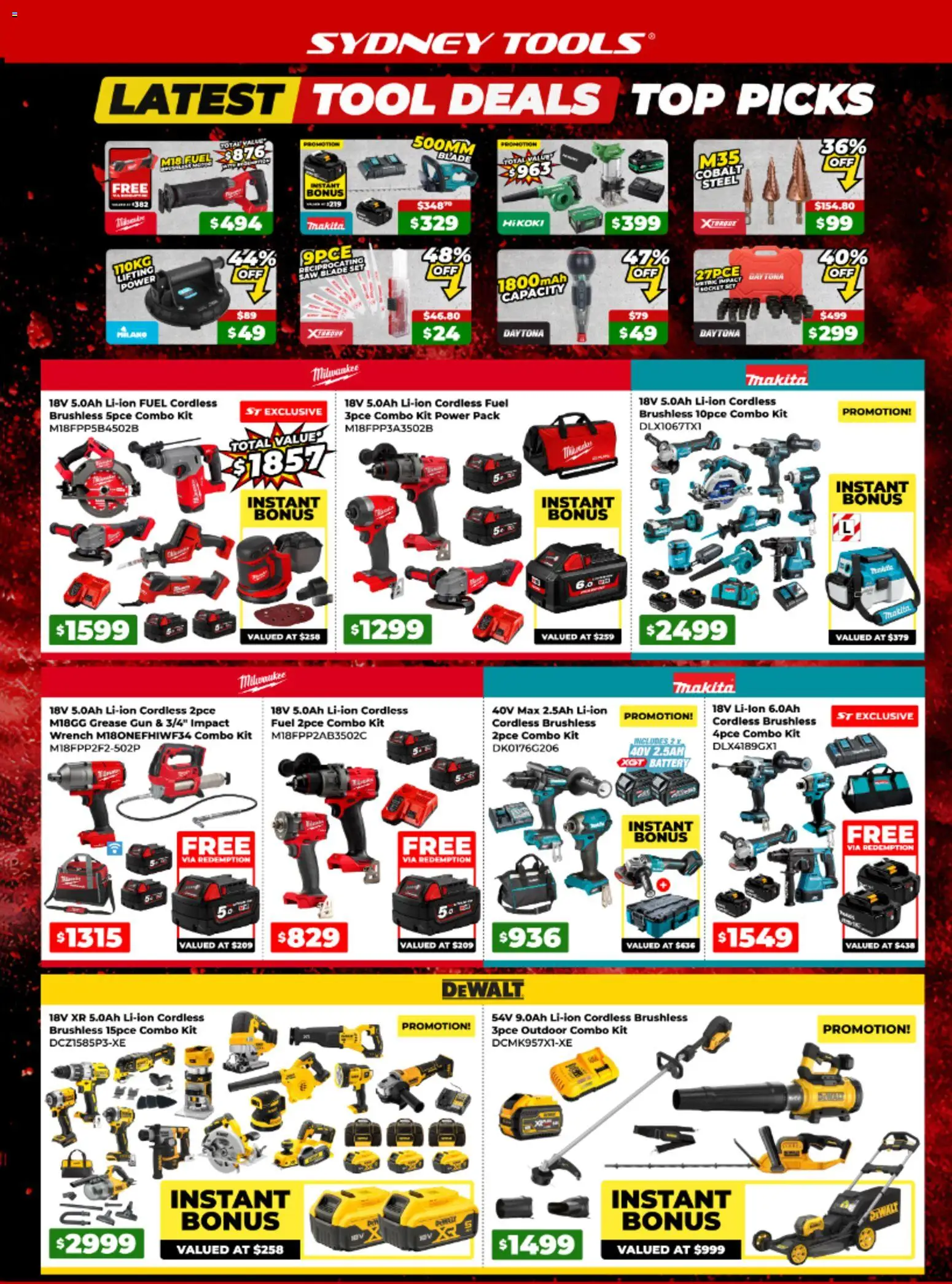 Preview of catalogue Sydney Tools catalogue from shop Sydney Tools valid 15/07/2026 - Battery, Saw