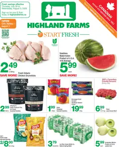 Un aperçu du dépliant Highland Farms weekly flyer / circulaire du magasin Highland Farms est valide à partir 30 juill. 2026