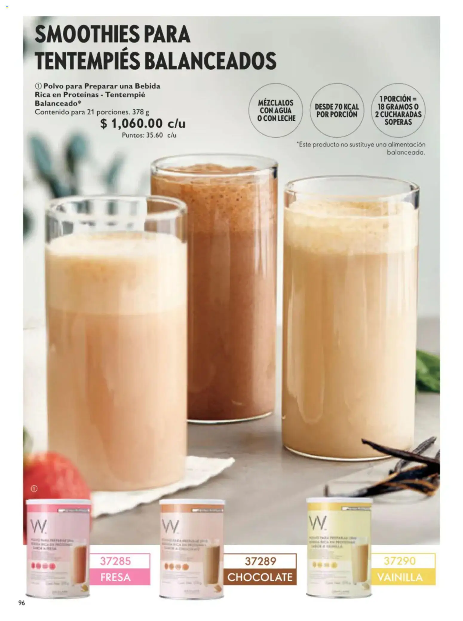 Vista previa las ofertas de la tienda Oriflame - Oriflame campaña 9 2026 desde el 20/06/2026 - Agua, Chocolate, Fresa, Leche, Vainilla, Polvo