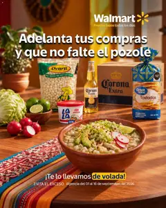 Vista previa las ofertas de la tienda Walmart - Walmart Adelanta tus compras y que no falte el pozole desde el 01/09/2026 