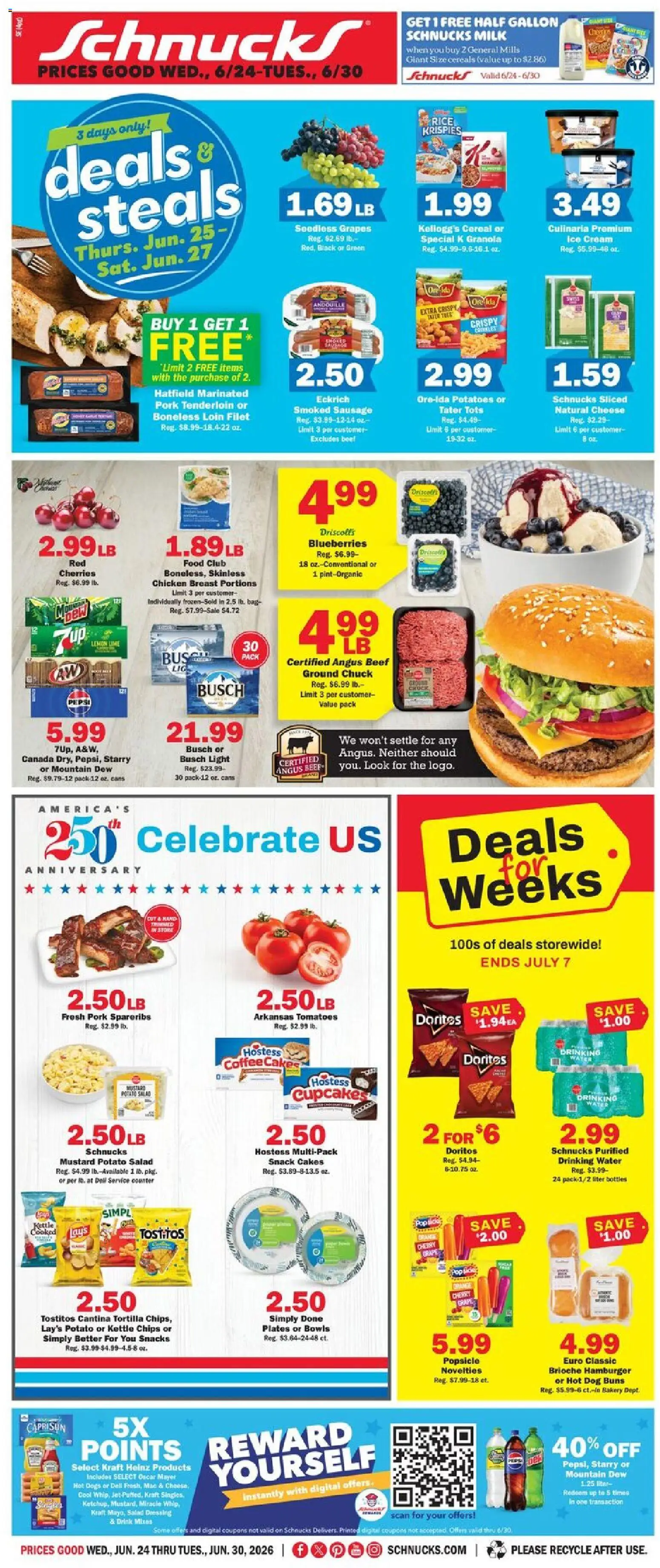 Ad Preview of Schnucks Schnucks Weekly Print Ad - IN from 06/24/2026