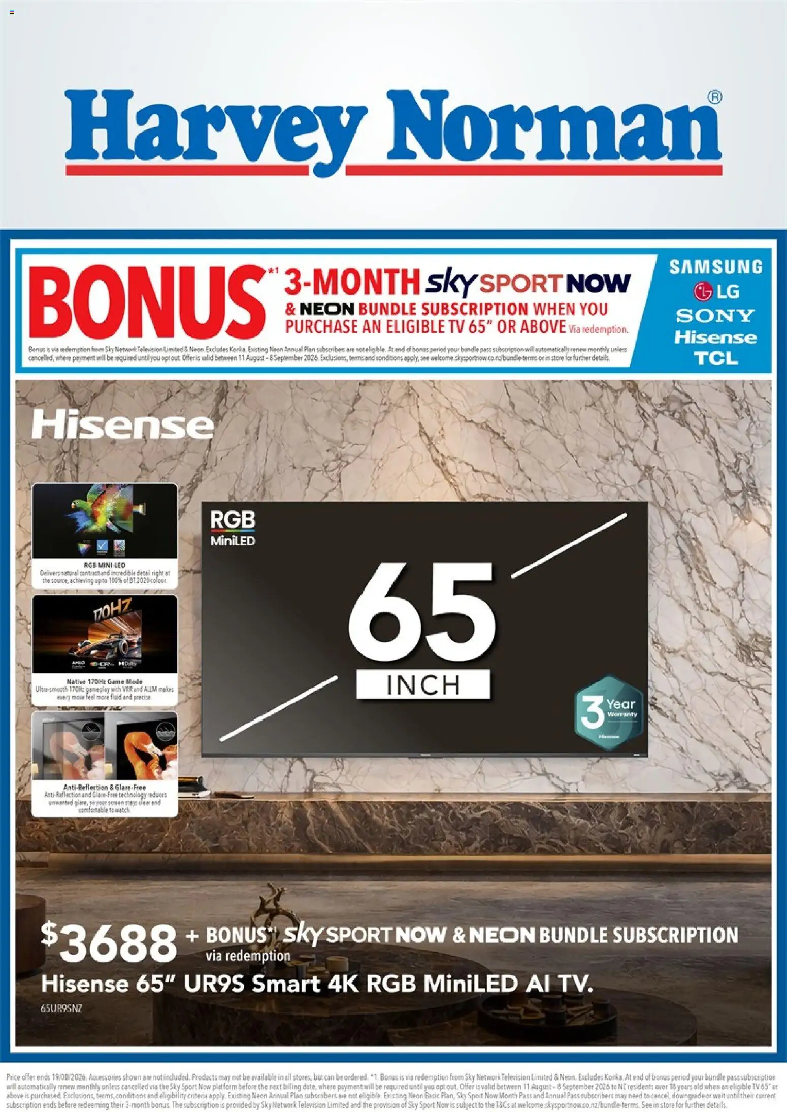 Preview of catalogue Harvey Norman Great Deals on TV's from shop Harvey Norman valid 13 Aug 2026
