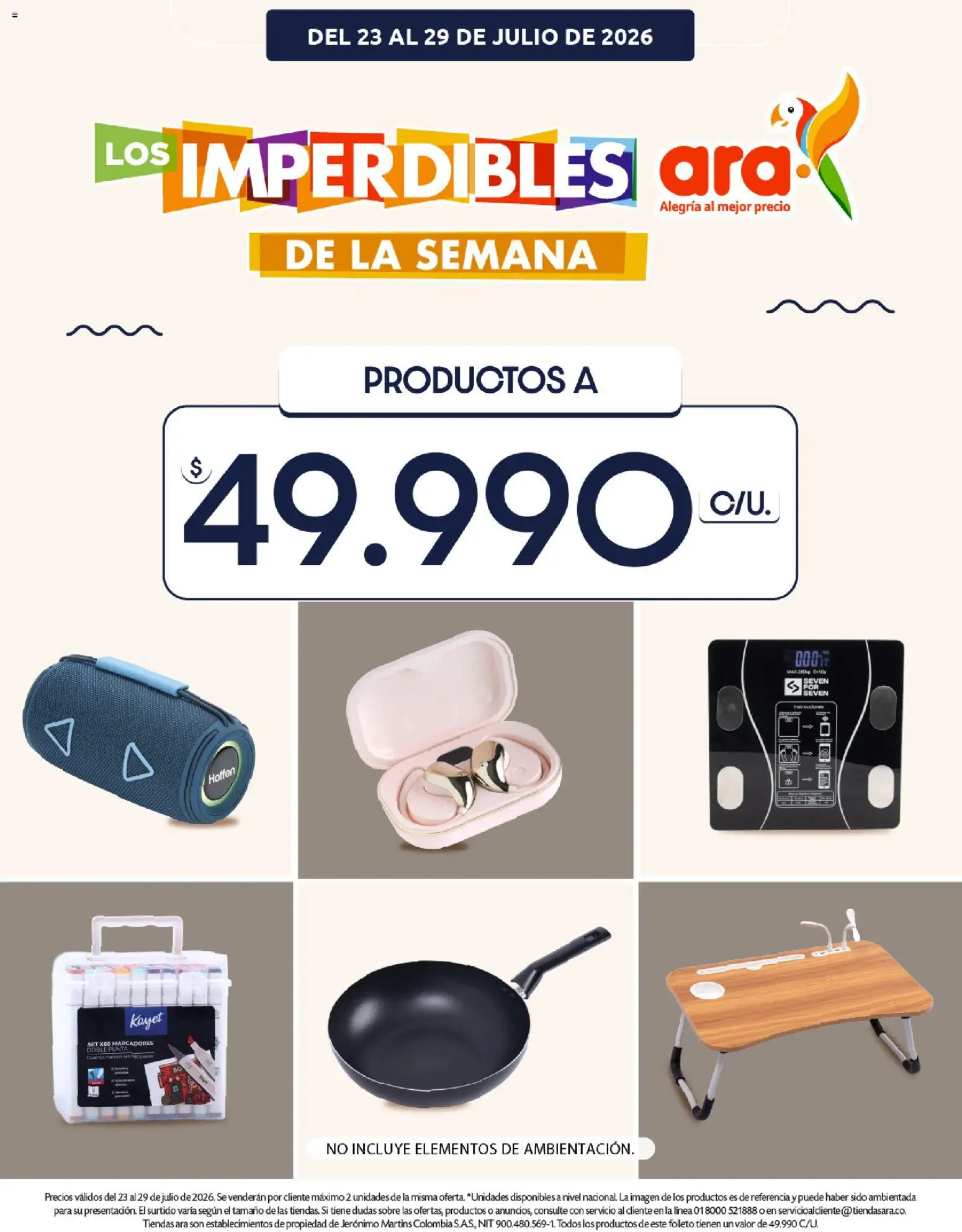  Vista previa del prospecto Ara Los imperdibles del almacen Ara válida del 23/07/2026 al 29/07/2026