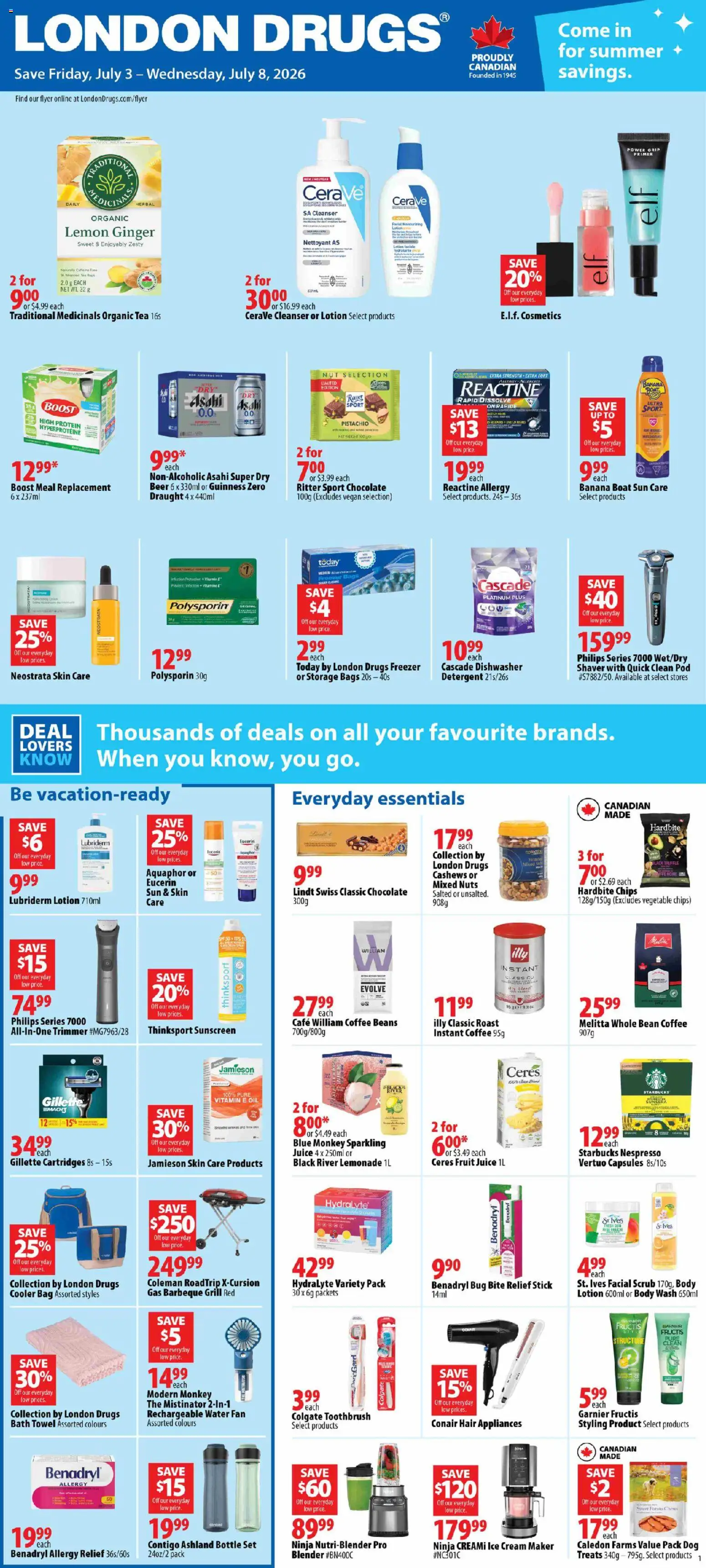 Preview of leaflet London Drugs weekly flyer / circulaire from shop London Drugs is valid from Jul 03, 2026