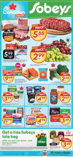 Un aperçu du dépliant Sobeys weekly flyer / circulaire du magasin Sobeys est valide à partir 2 juill. 2026
