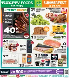 Preview of leaflet Thrifty Foods weekly flyer / circulaire from shop Thrifty Foods is valid from Aug 27, 2026