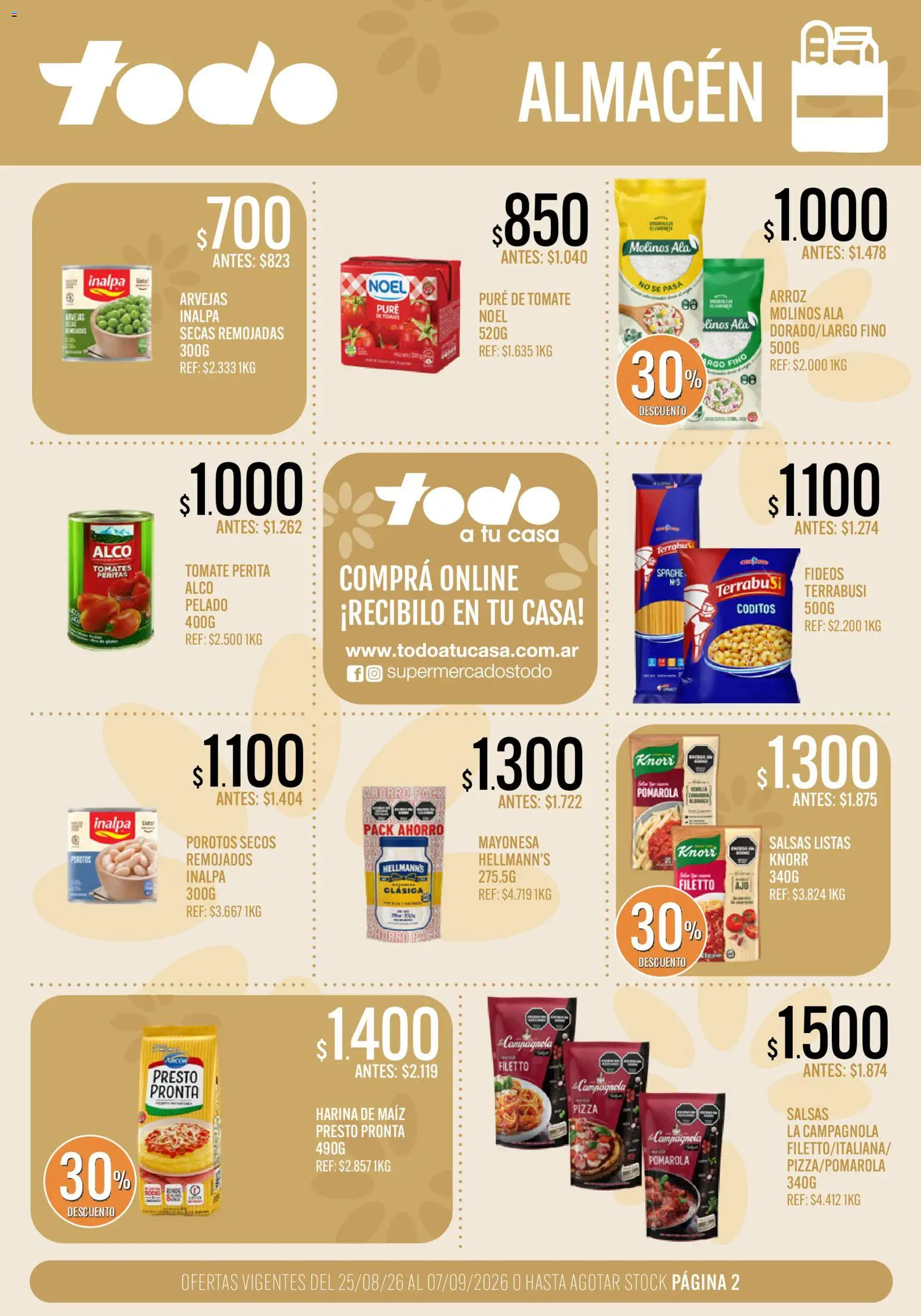 Vista previa del folleto de la tienda Supermercados TODO válido desde el 25/08/2026 