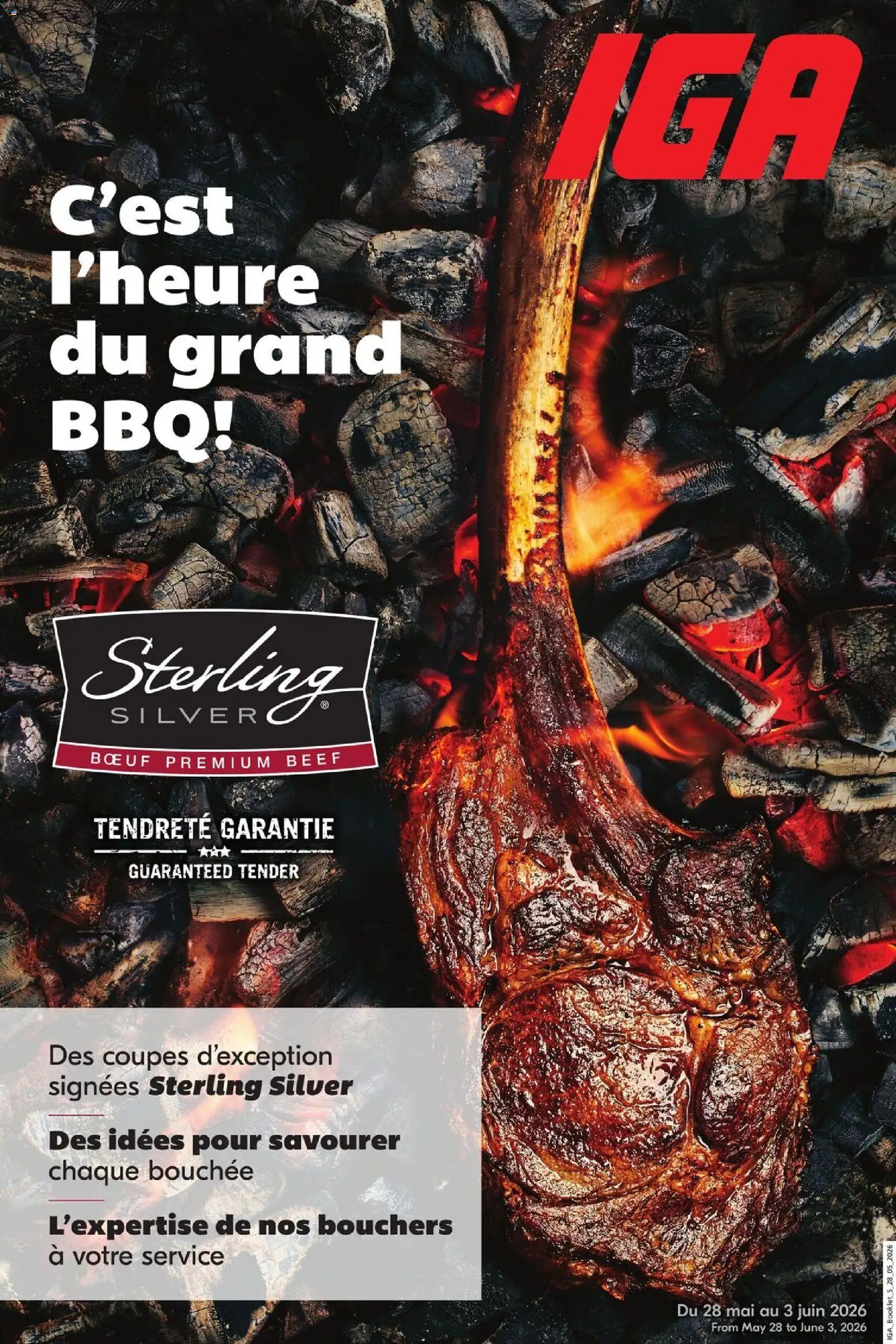 Preview of leaflet IGA circulaire - C'est I'heure du grand BBQ! from shop IGA is valid from May 28, 2026