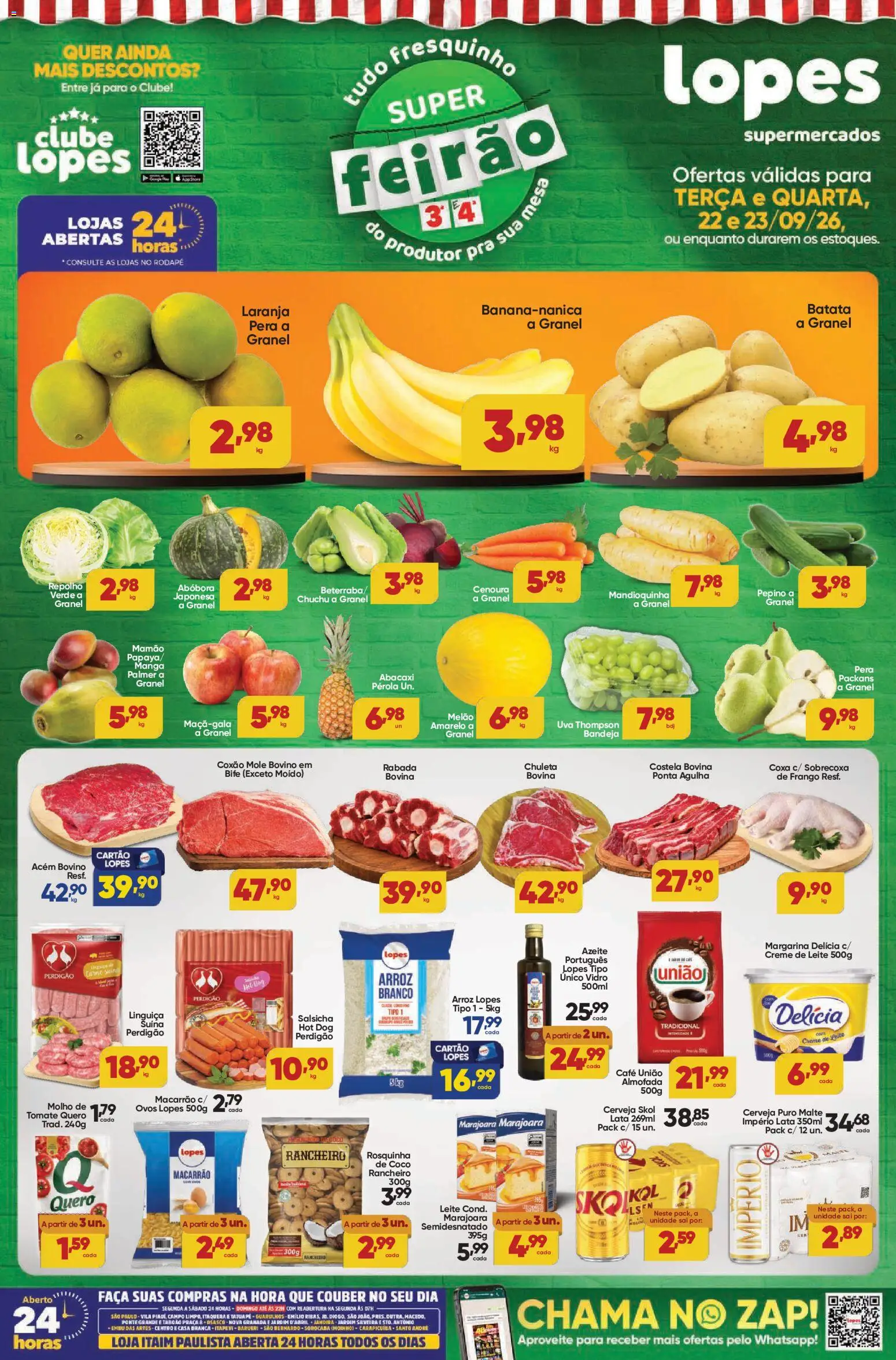 Pré-Visualização do folheto "Lopes Supermercados - Ofertas da semana" da loja Lopes Supermercados válido a partir de 22/09/2026