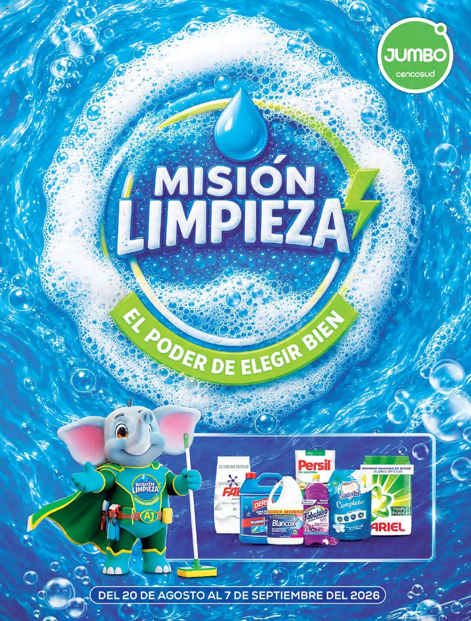  Vista previa del prospecto Jumbo catálogo misión limpieza del almacen Jumbo válida del 20/08/2026 al 07/09/2026