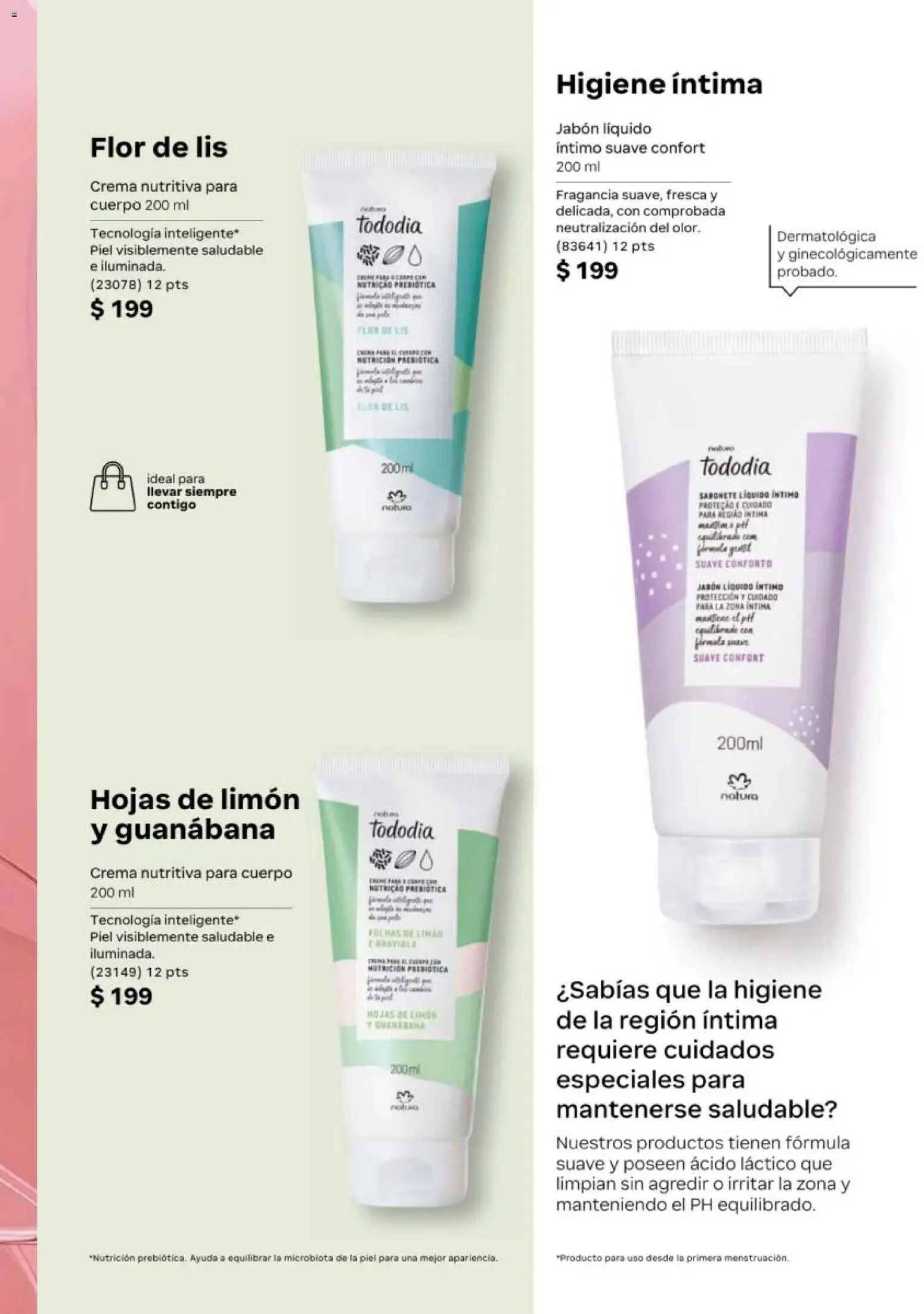 Vista previa las ofertas de la tienda Natura - Natura campaña 6 2026 desde el 02/04/2026 - Limón, Crema, Jabón, Jabón líquido, Fragancia, Higiene íntima