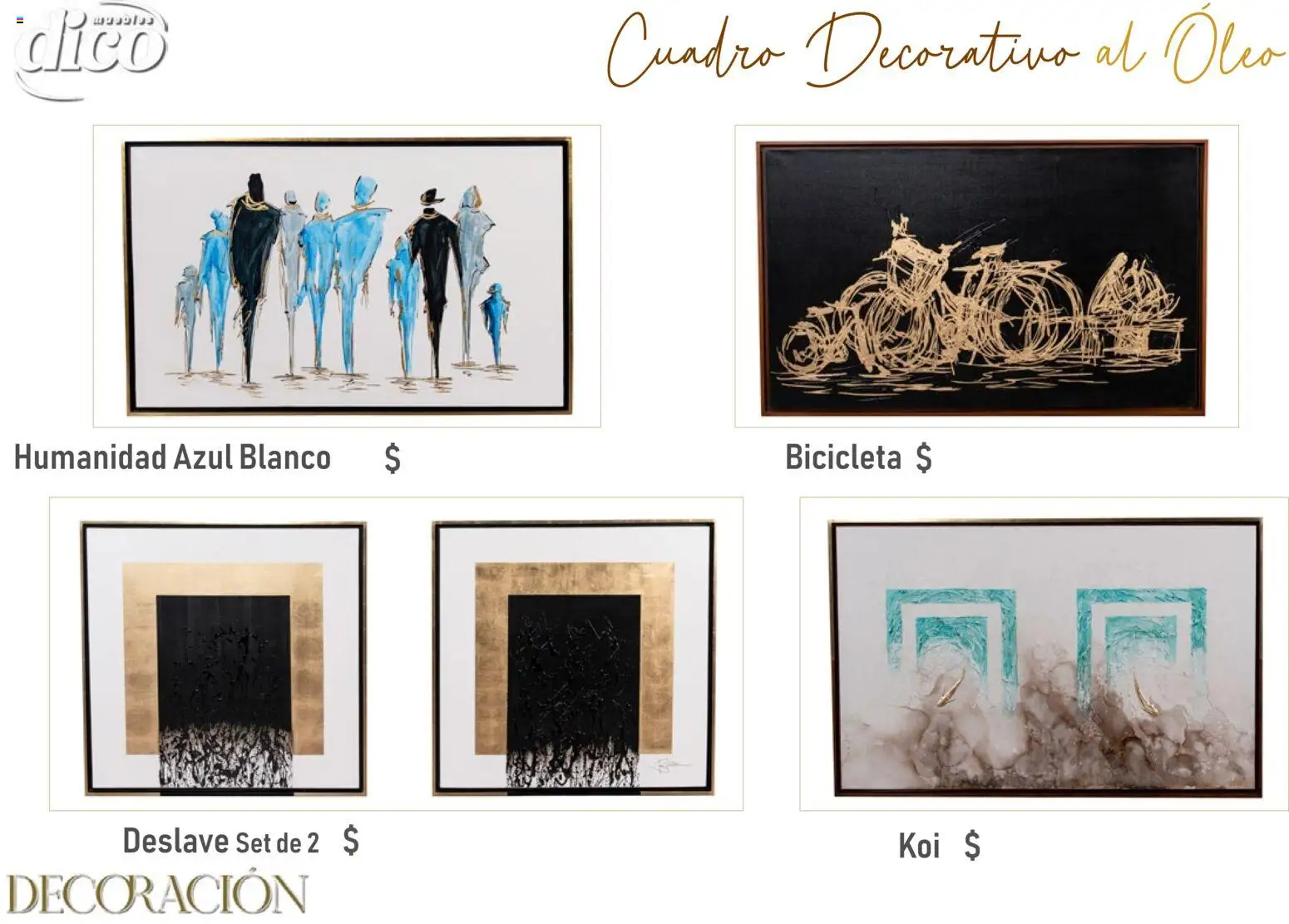 Vista previa las ofertas de la tienda Muebles Dico - Catálogo Decoración desde el 09/12/2025 