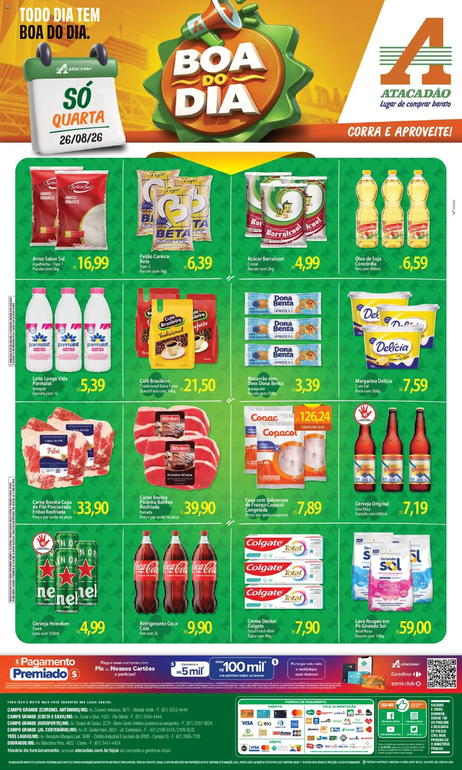 Pré-Visualização do folheto "Atacadão ofertas - MS" da loja Atacadão válido a partir de 26/08/2026