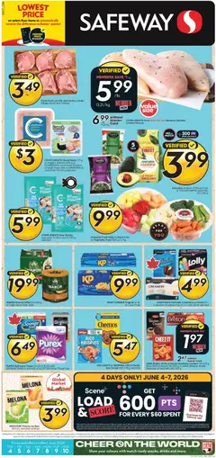 Un aperçu du dépliant Safeway weekly flyer / circulaire du magasin Safeway est valide à partir 4 juin 2026
