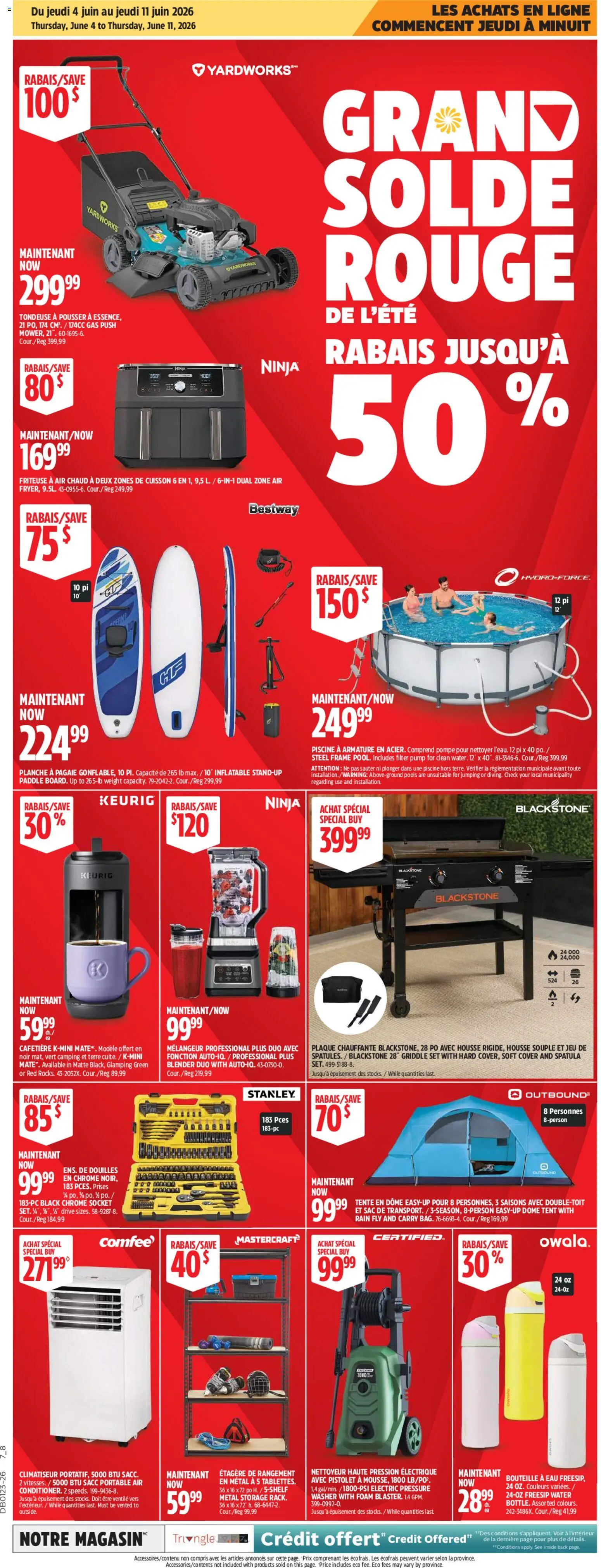 Preview of leaflet Canadian Tire - Grand solde rouge de l'été from shop Canadian Tire is valid from Jun 04, 2026