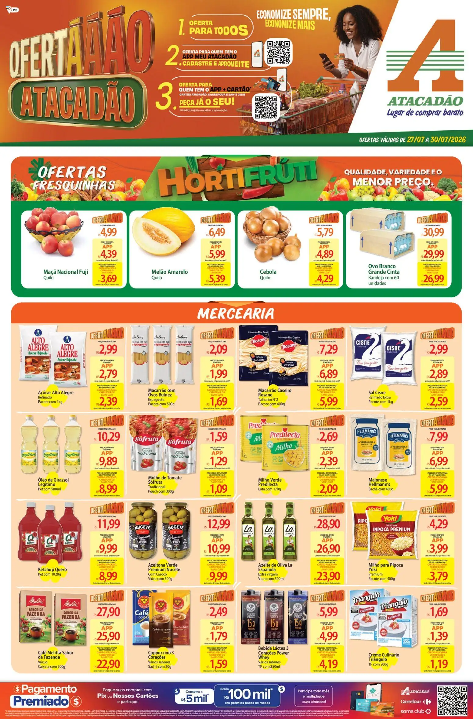 Pré-Visualização do folheto "Atacadão ofertas - PR" da loja Atacadão válido a partir de 27/07/2026