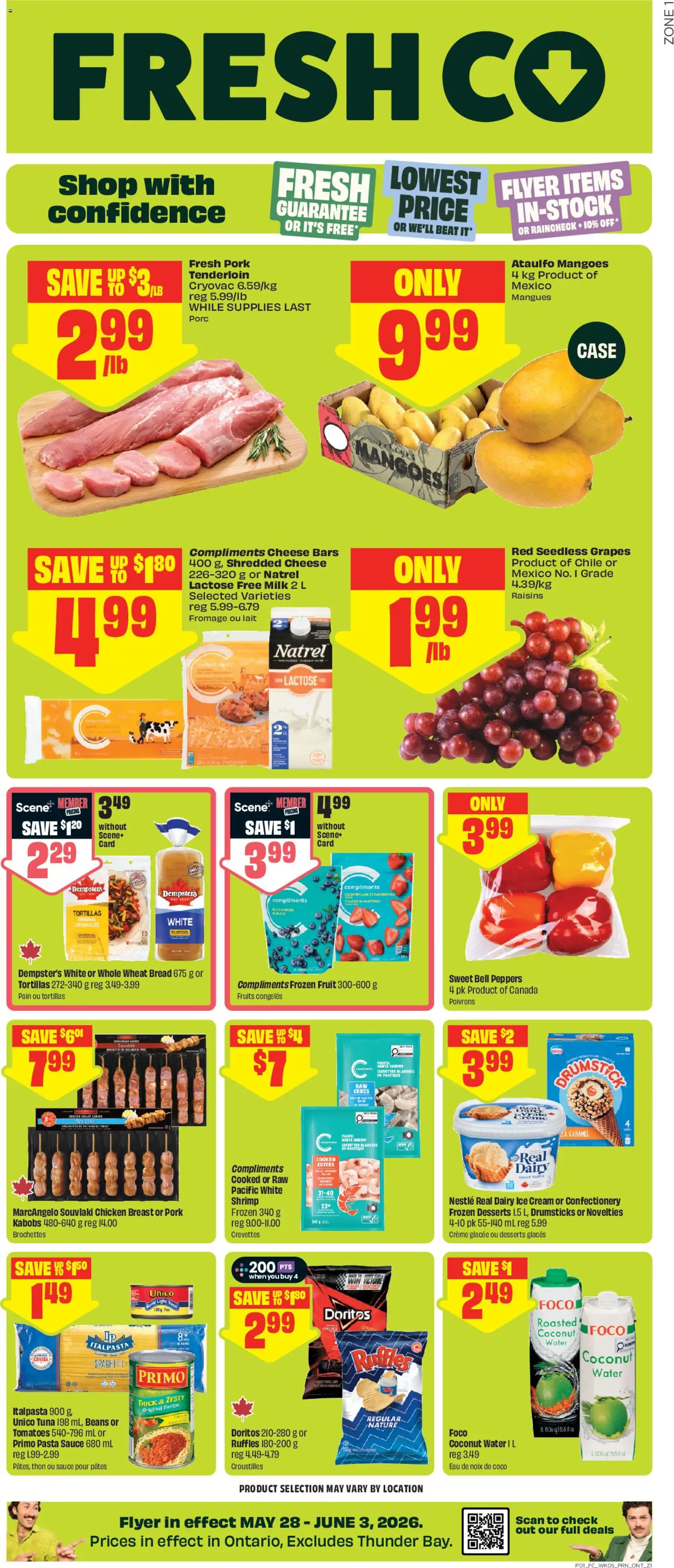 Preview of leaflet FreshCo weekly flyer / circulaire from shop FreshCo is valid from May 28, 2026
