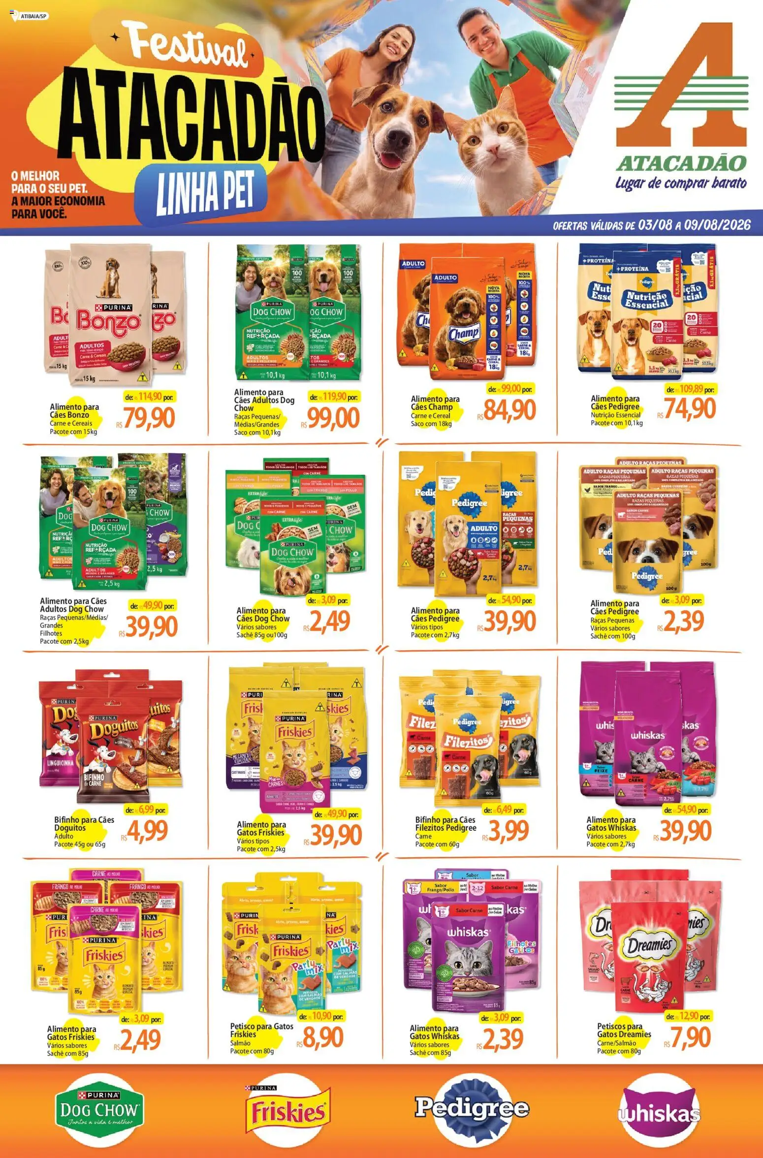 Pré-Visualização do folheto "Atacadão ofertas - SP" da loja Atacadão válido a partir de 03/08/2026 - Carne, Frango, Proteína, Cordeiro, Petiscos, Salmão, Salsa, Cereais