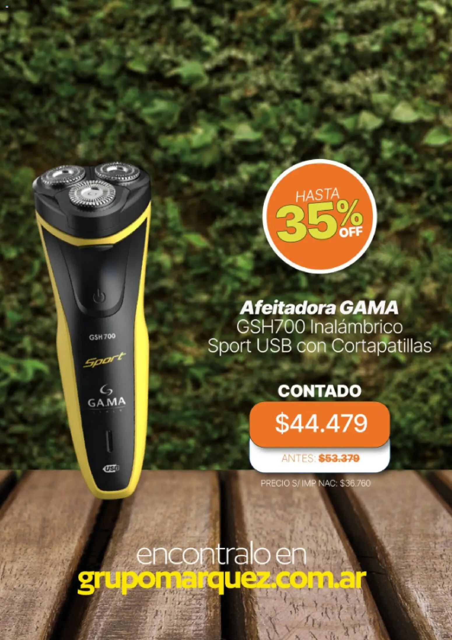 Vista previa del folleto de la tienda Grupo Marquez válido desde el 01/10/2026 - Afeitadora, Usb