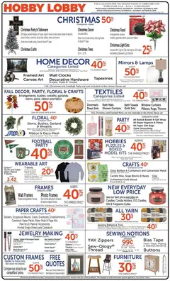 Ad Preview of Hobby Lobby Hobby Lobby Weekly Ad from 10/25/2026