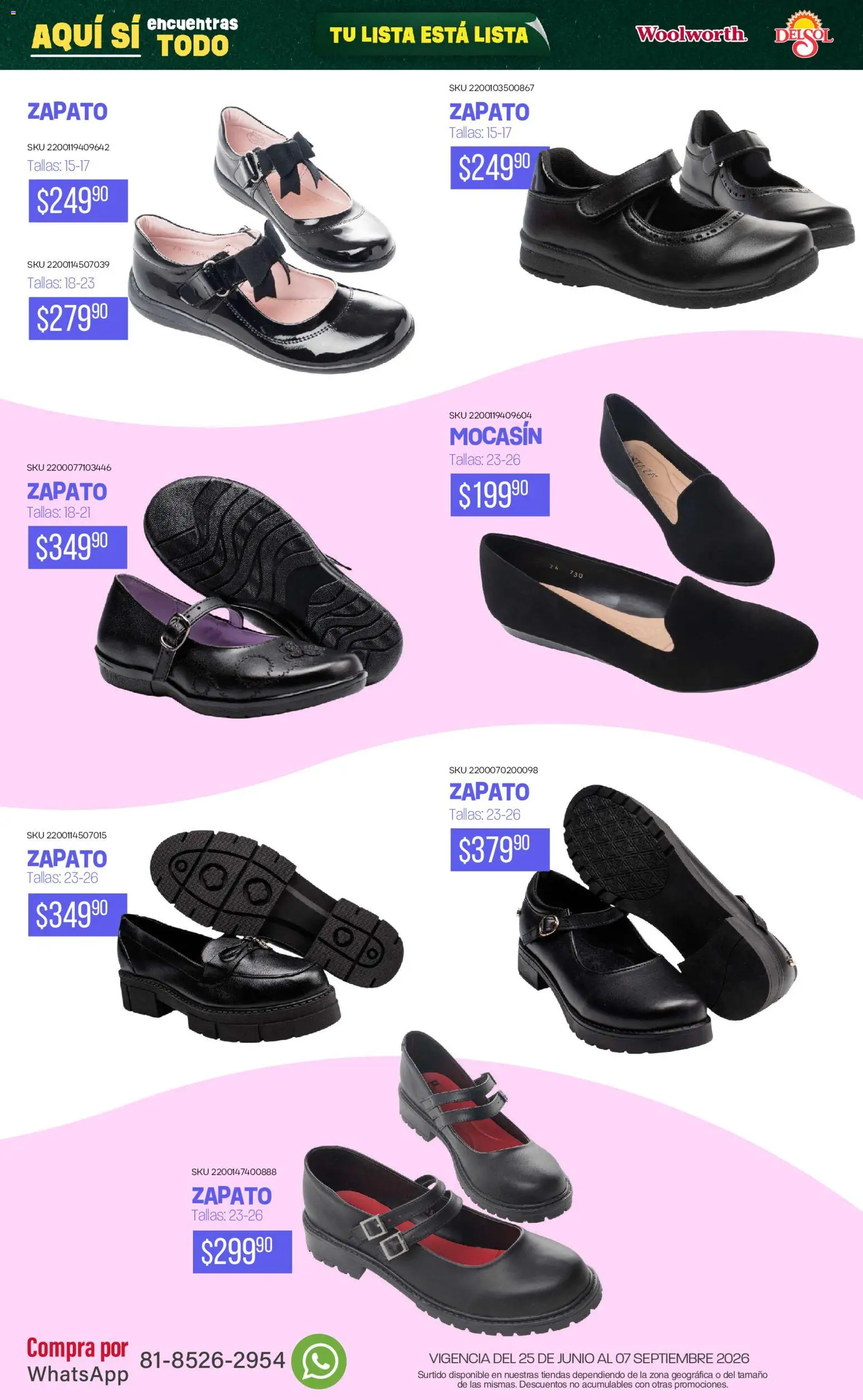 Vista previa las ofertas de la tienda Del Sol y Woolworth - Del Sol y Woolworth catálogo Back To School desde el 25/06/2026 