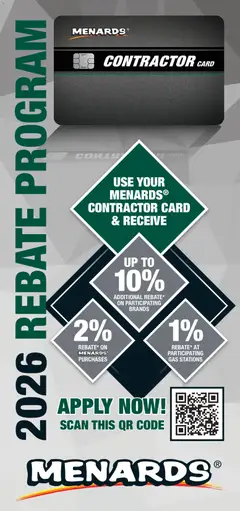 Ad Preview of Menards Contractor Catalog from 01/01/2026