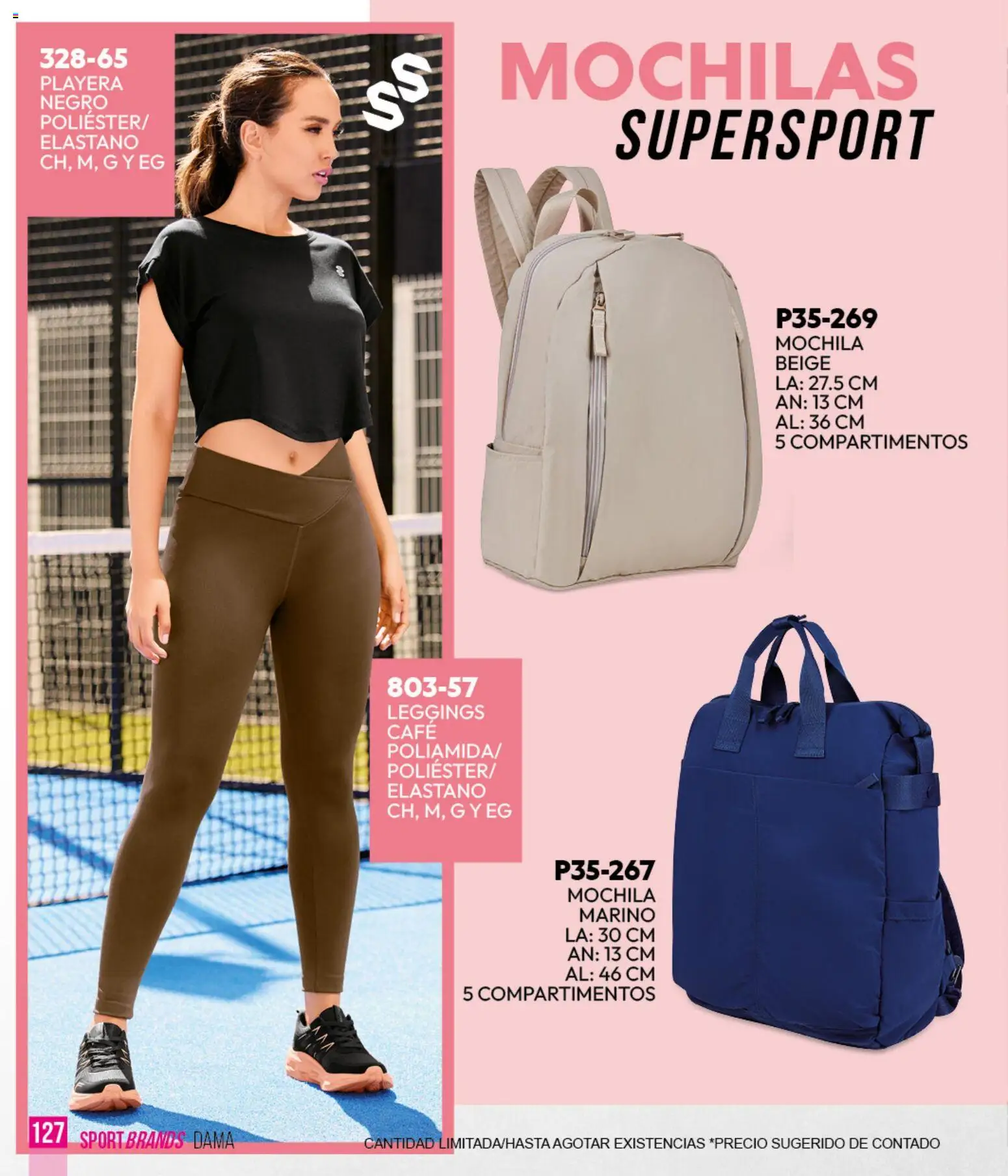 Vista previa las ofertas de la tienda Cklass - Cklass catálogo Sportbrands Verano Caballero desde el 05/03/2026 - Café, Mochila, Playera, Leggings