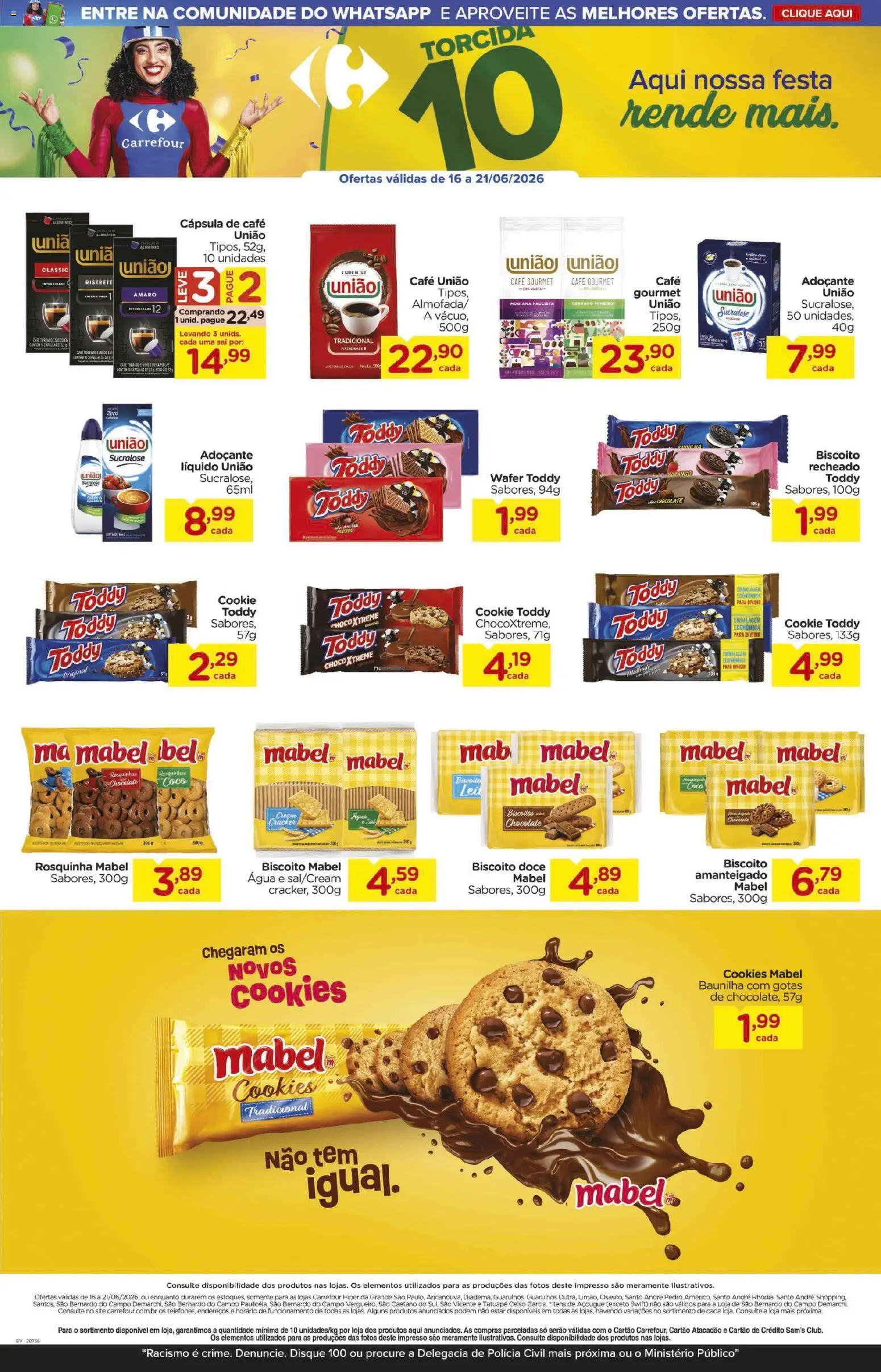 Pré-Visualização do folheto "Carrefour ofertas Biscoitos" da loja Carrefour válido a partir de 16/06/2026