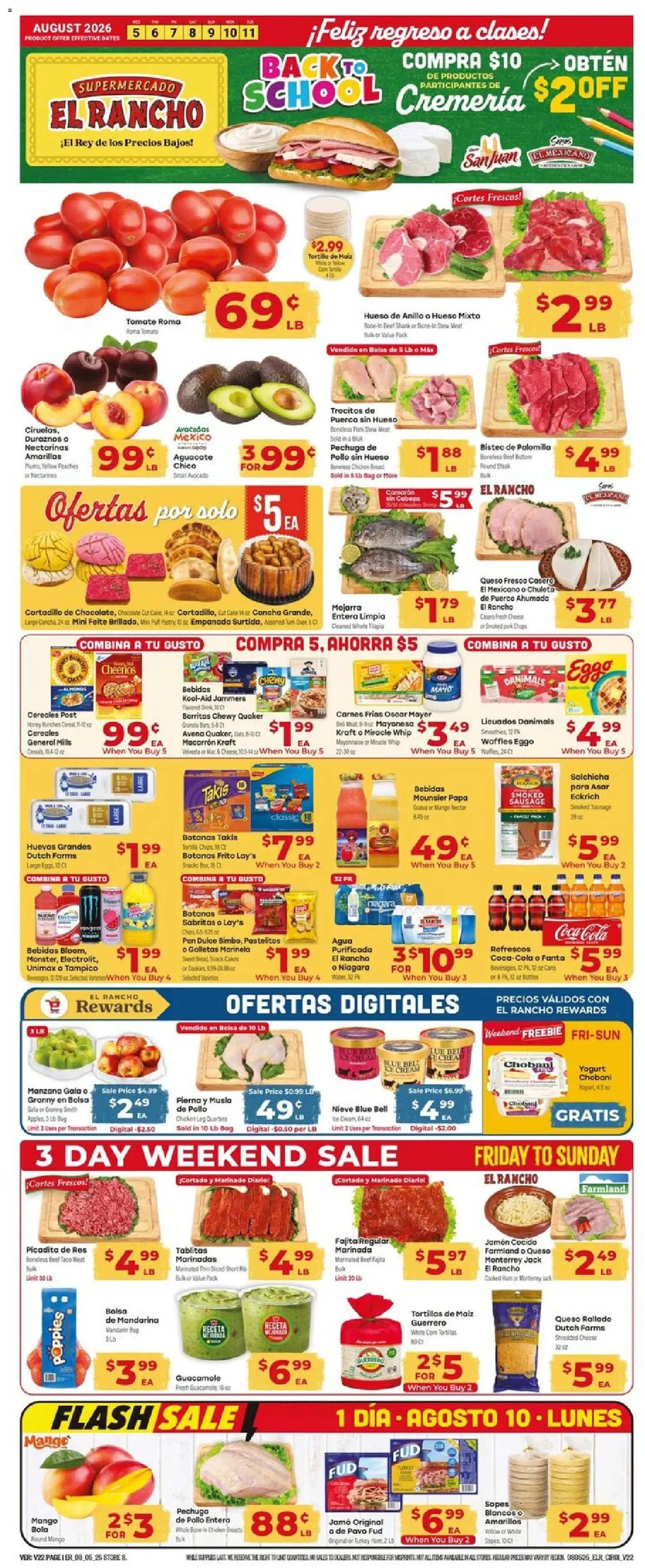 Ad Preview of El Rancho El Rancho Weekly Ad from 08/05/2026