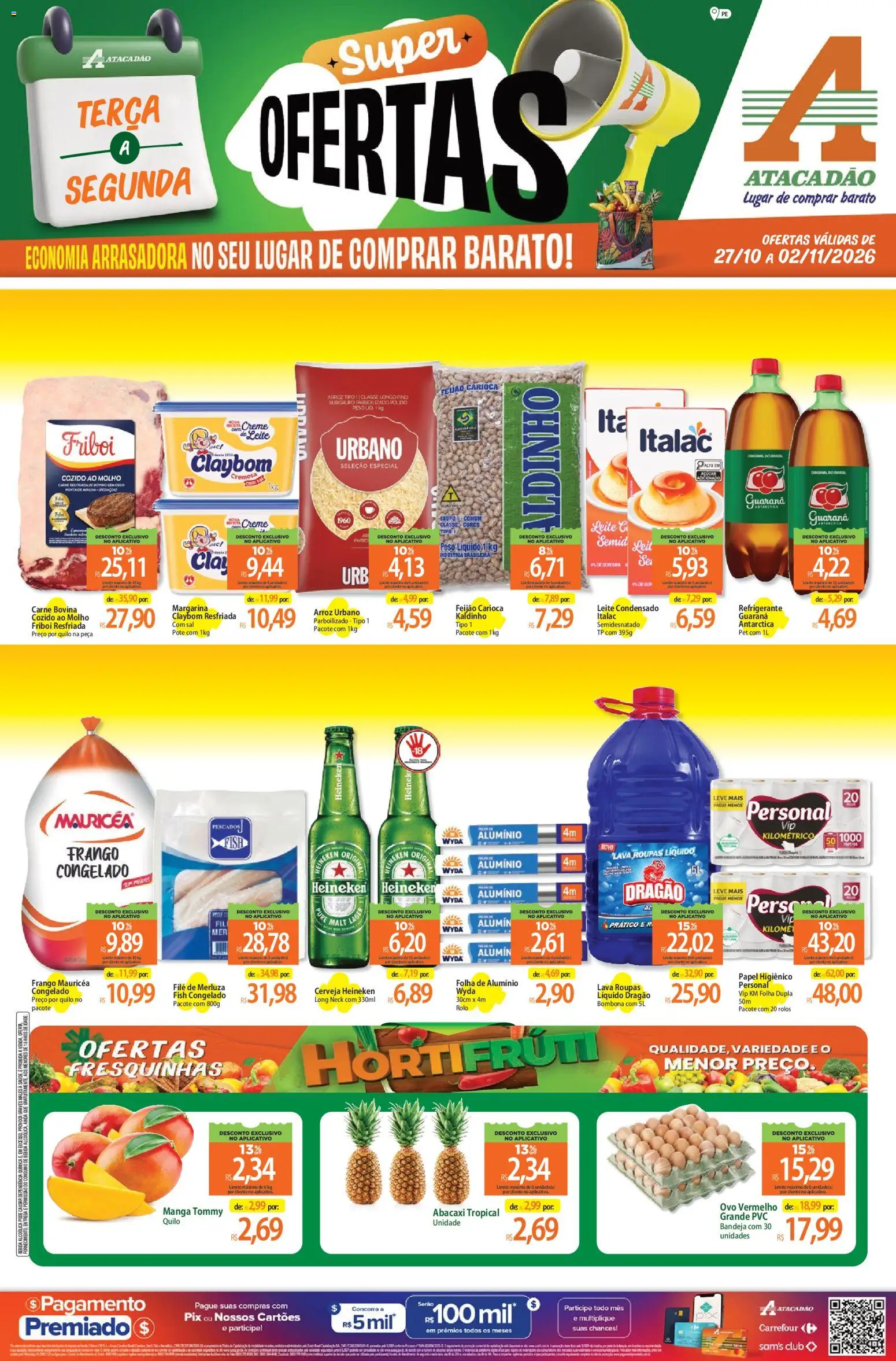 Pré-Visualização do folheto "Atacadão ofertas - PE" da loja Atacadão válido a partir de 27/10/2026