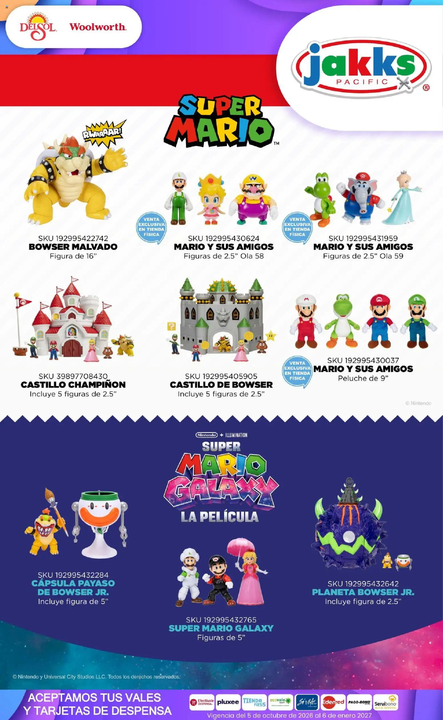 Vista previa las ofertas de la tienda Del Sol y Woolworth - Del Sol y Woolworth catálogo El Castillo del Juguete desde el 01/10/2026 - Despensa
